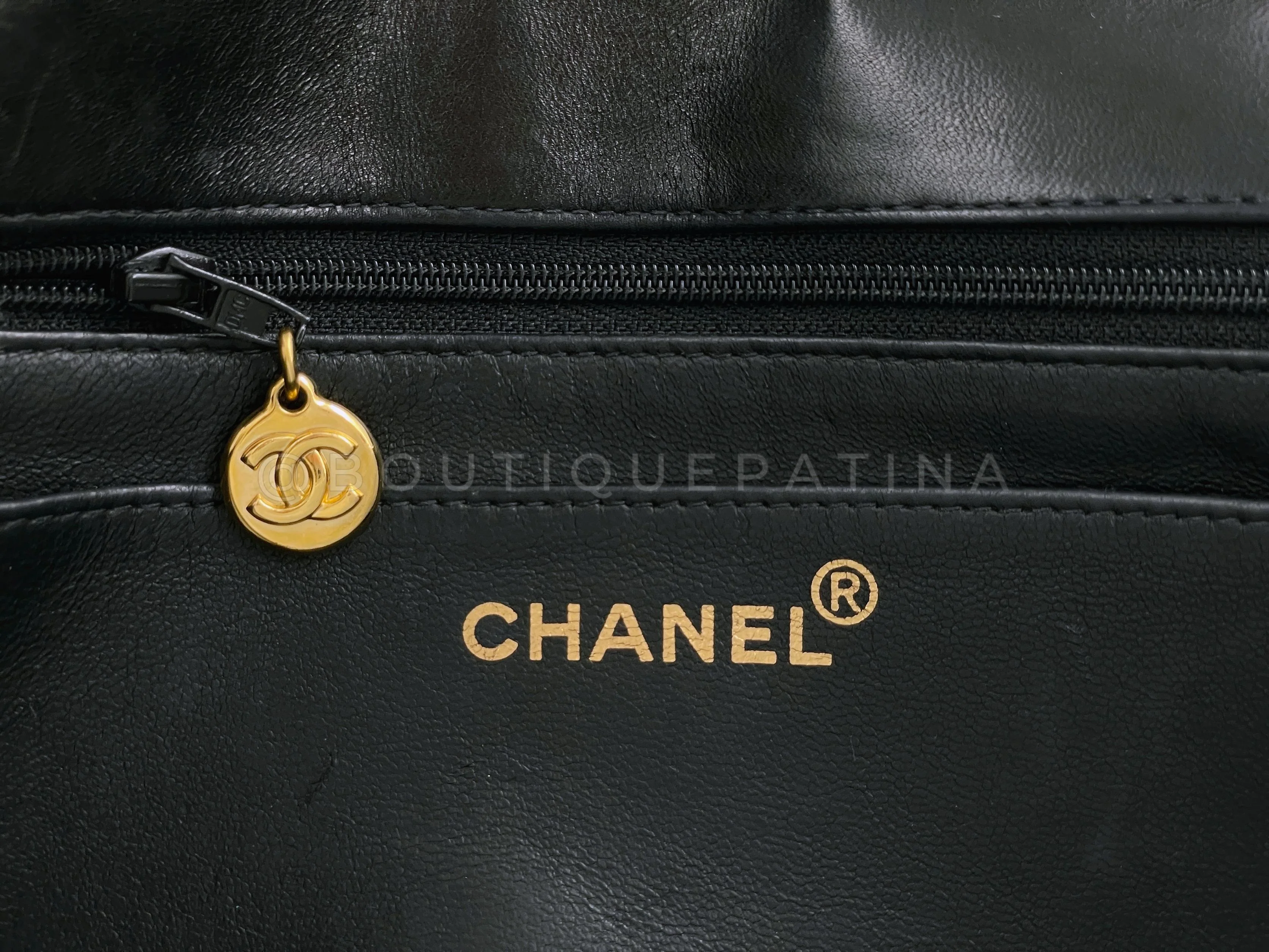 Chanel 1994 Vintage Small Diana Bag Black 24k GHW VTN - Image 11