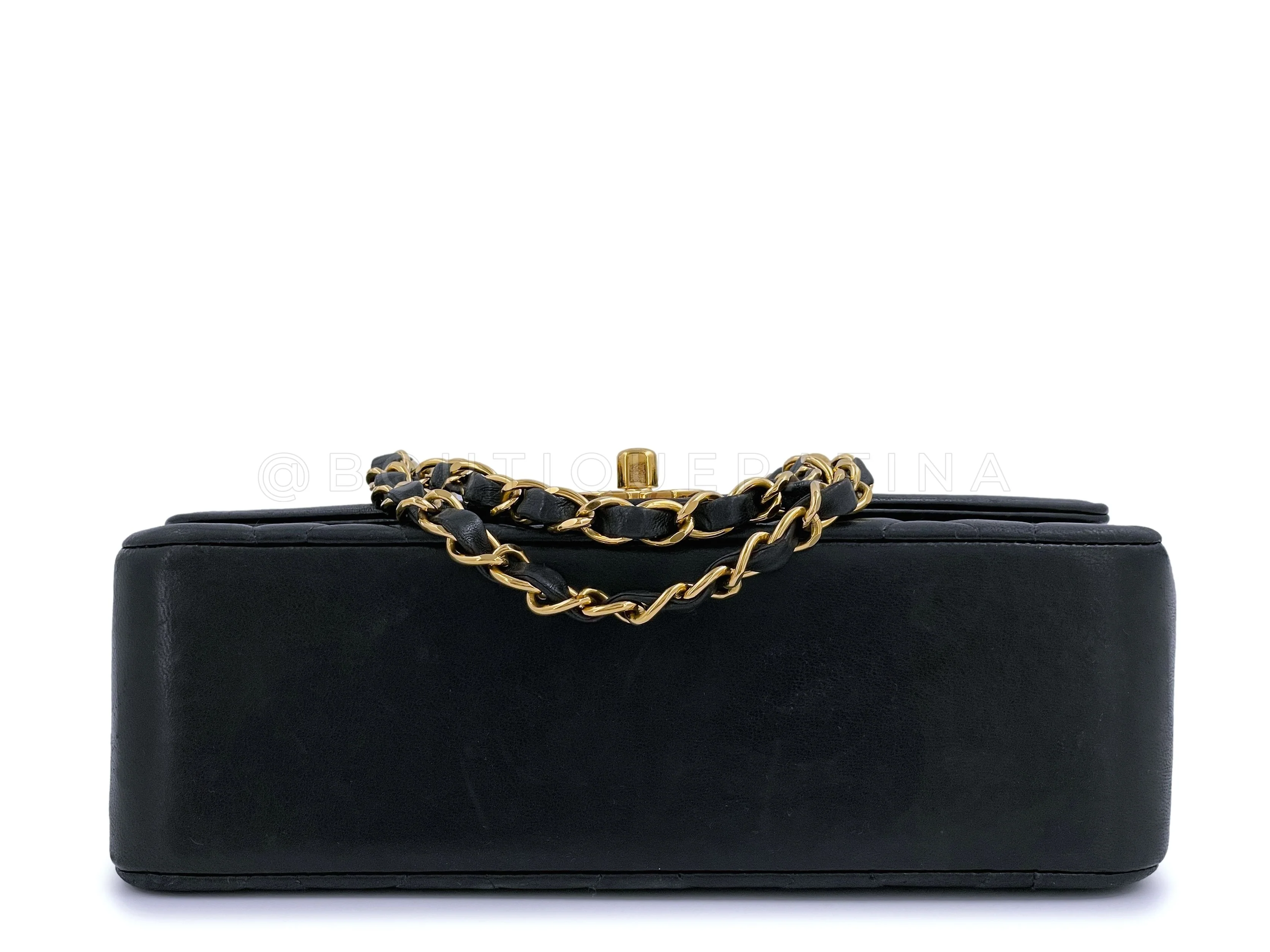 Chanel 1994 Vintage Small Diana Bag Black 24k GHW VTN - Image 6