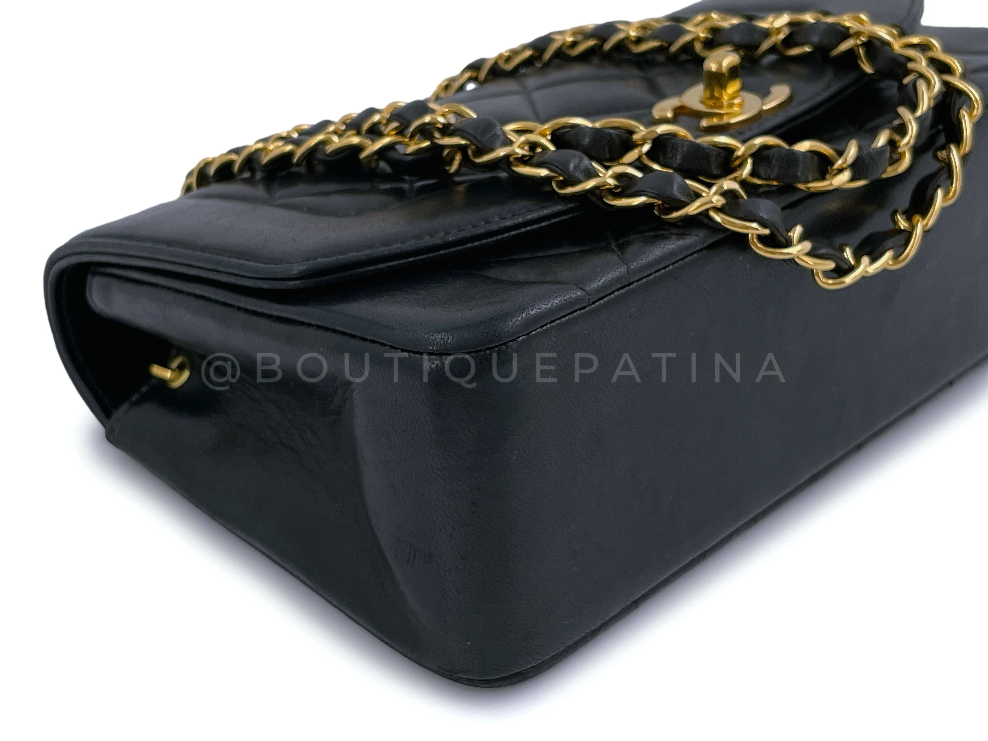 Chanel 1994 Vintage Small Diana Bag Black 24k GHW VTN - Image 7