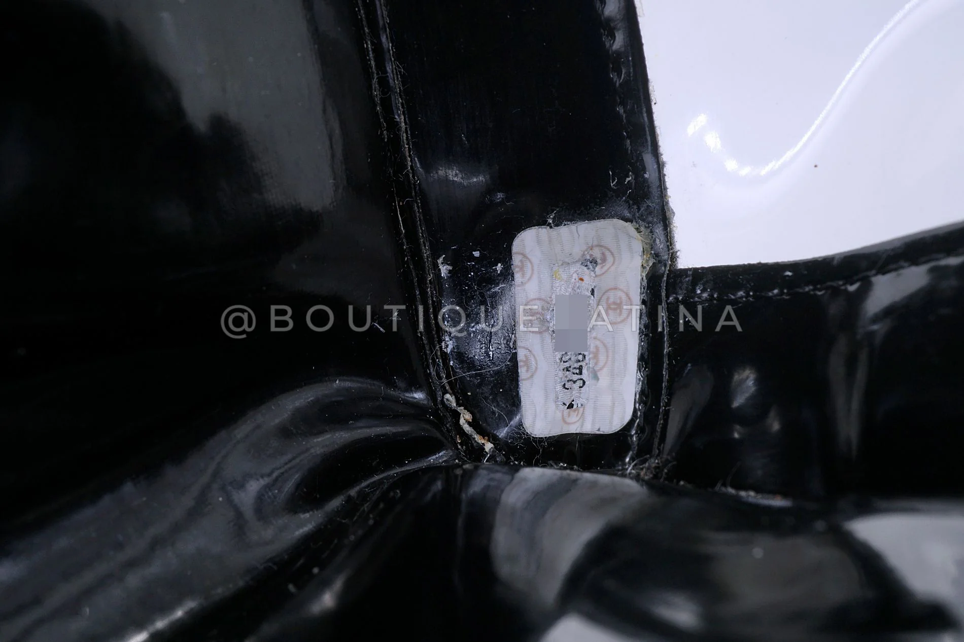 Chanel 1995 Vintage "Barbie" Clear Black Patent PVC Chunky Chain Tote Bag 24k GHW YJ5 - Image 12