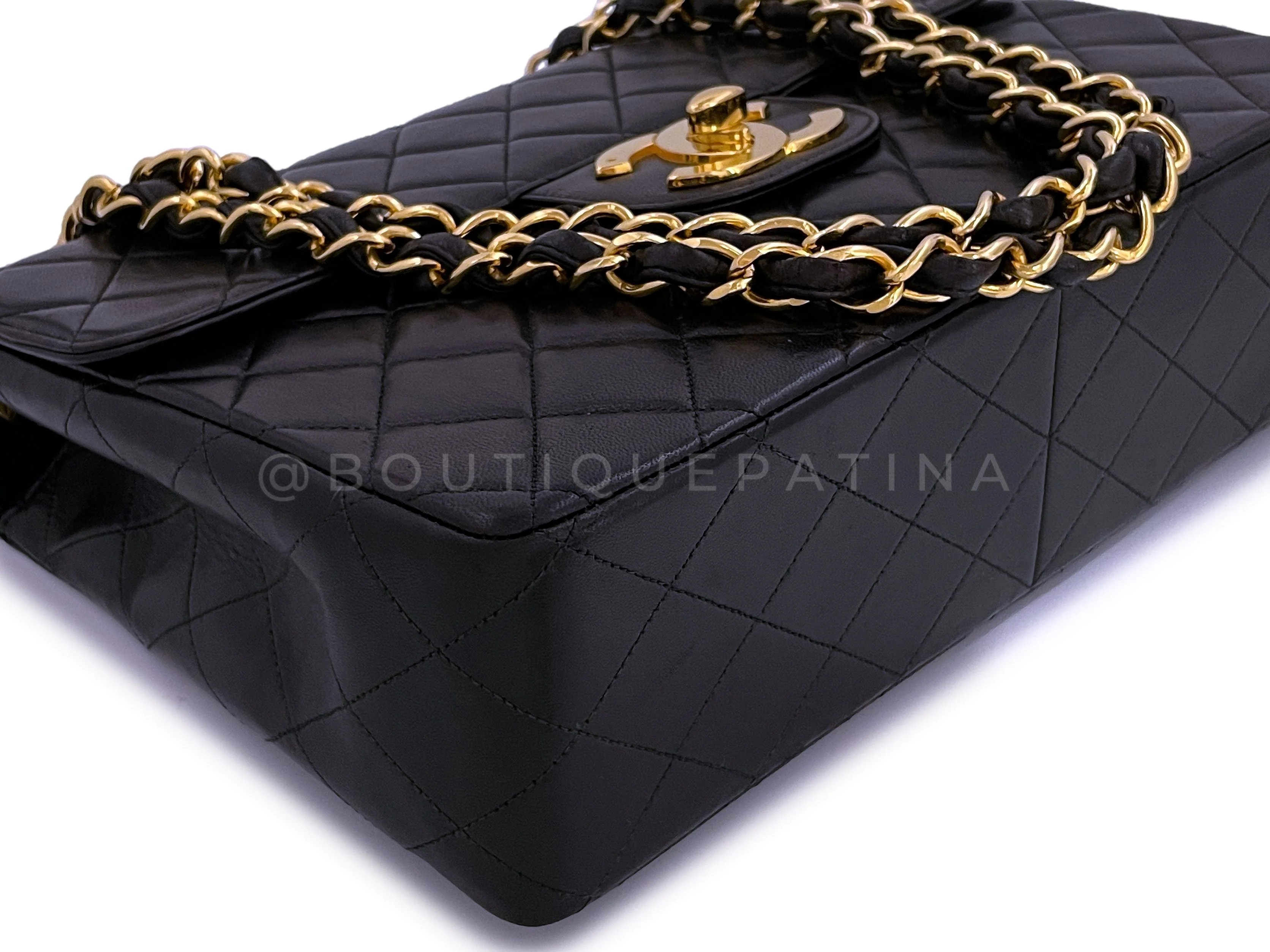 Chanel 1996 Vintage Black Jumbo Classic Flap Bag 24k GHW - Image 7