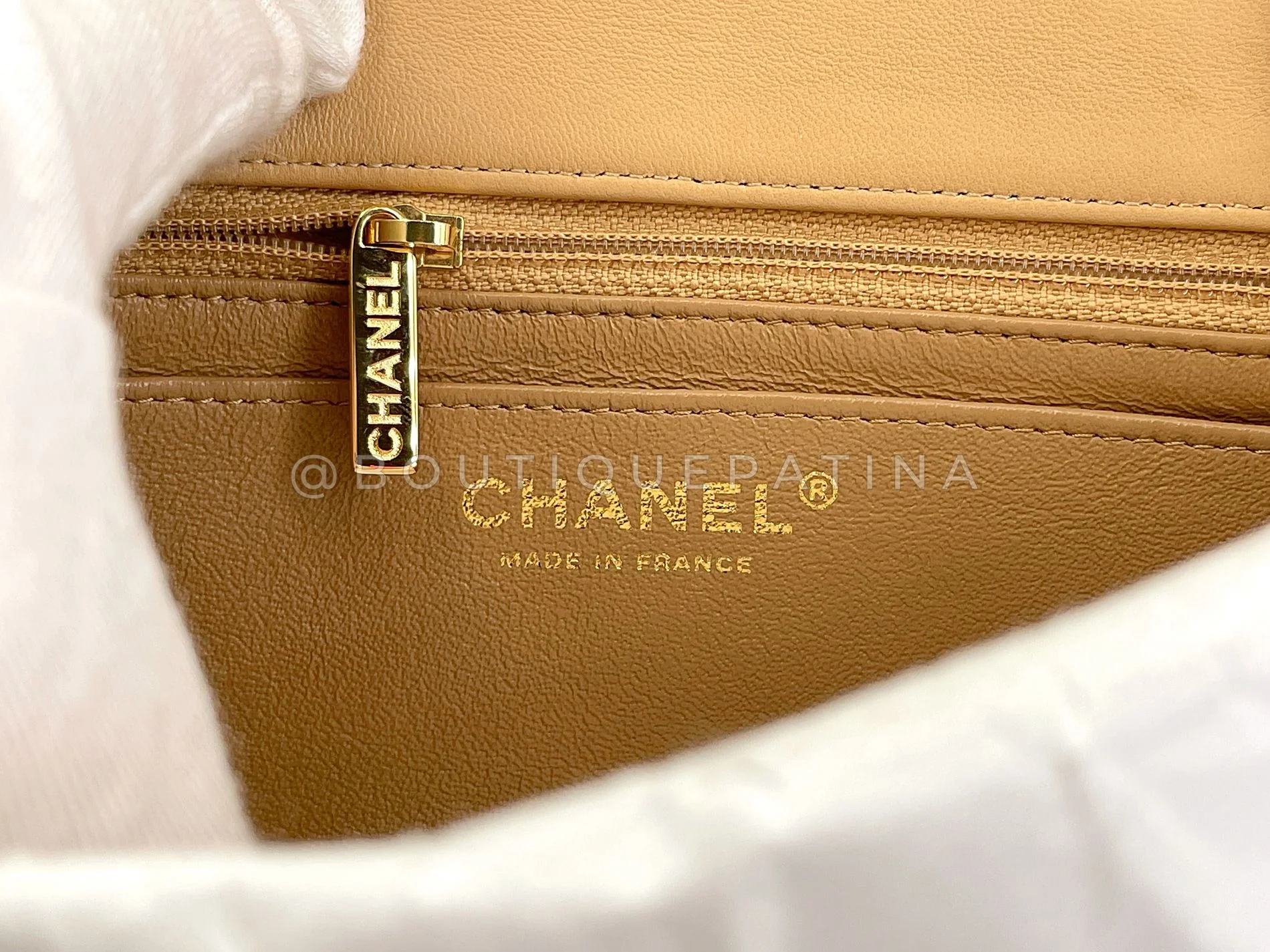 Chanel 19A Egypt Gold Threaded Multicolor Tweed Mini Flap Bag GHW Paris-New York HJ0 - Image 11