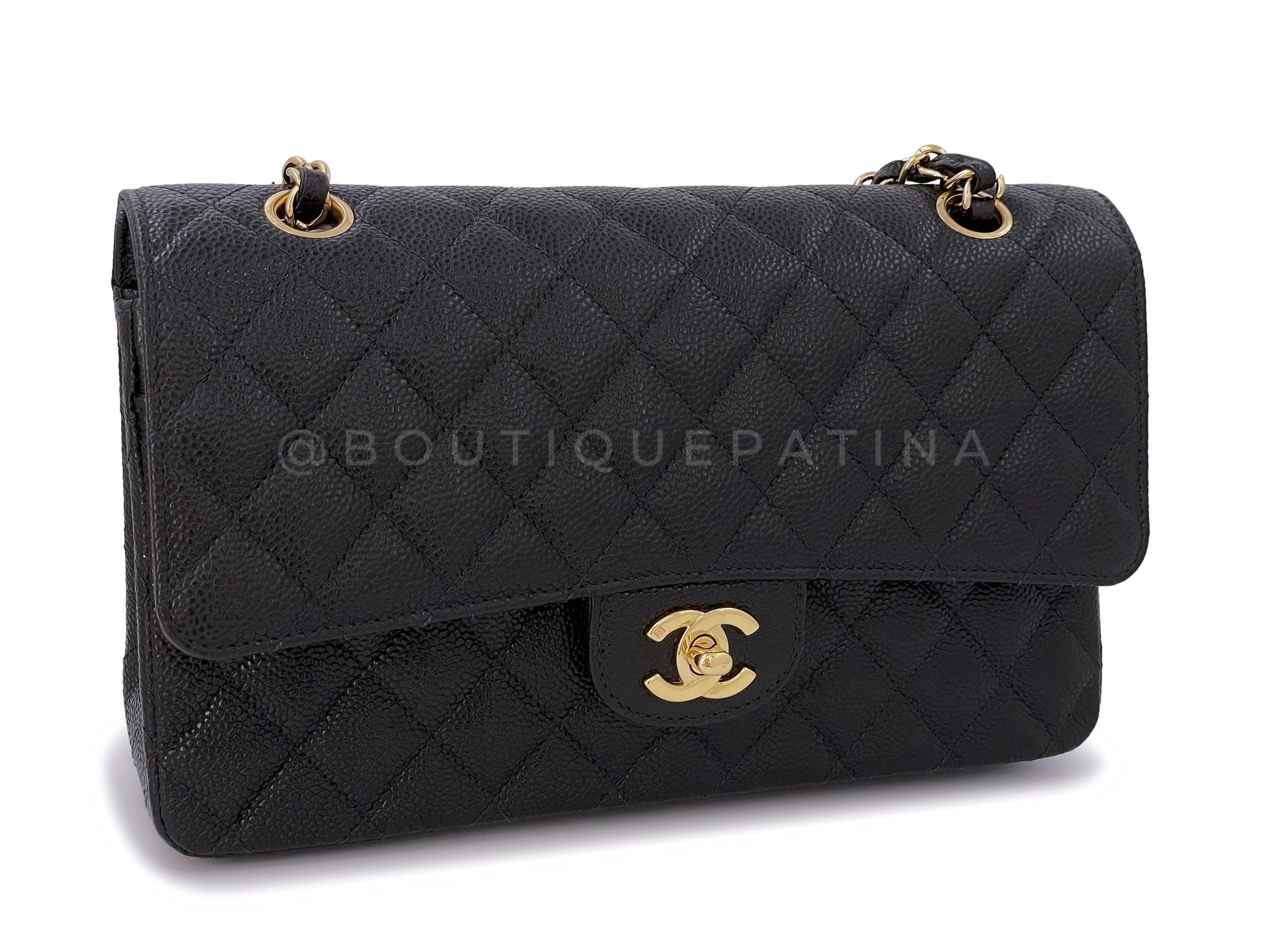 Chanel 2003 Vintage Black Caviar Medium Classic Double Flap Bag 24k GHW - Image 3