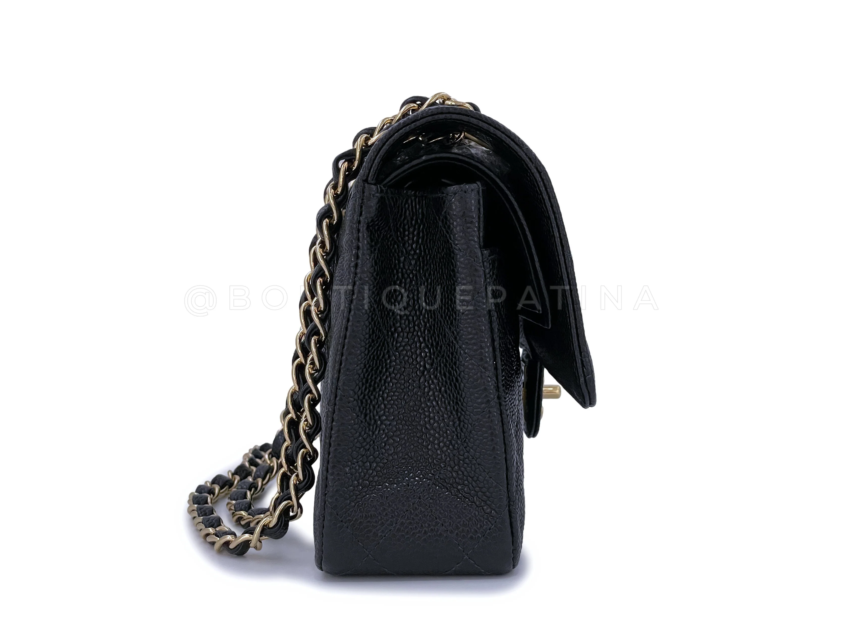 Chanel 2003 Vintage Black Caviar Medium Classic Double Flap Bag 24k GHW - Image 4