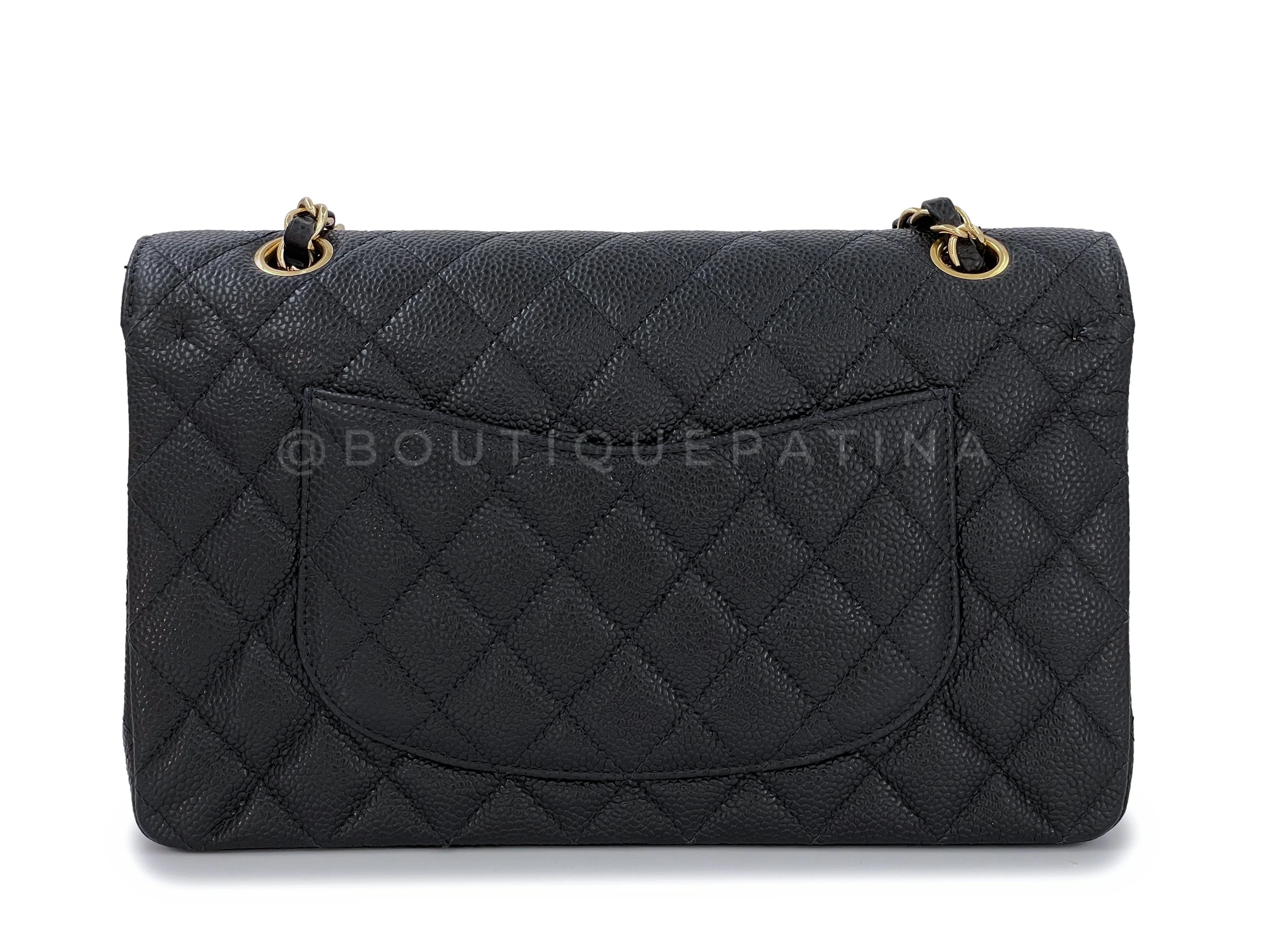 Chanel 2003 Vintage Black Caviar Medium Classic Double Flap Bag 24k GHW - Image 5
