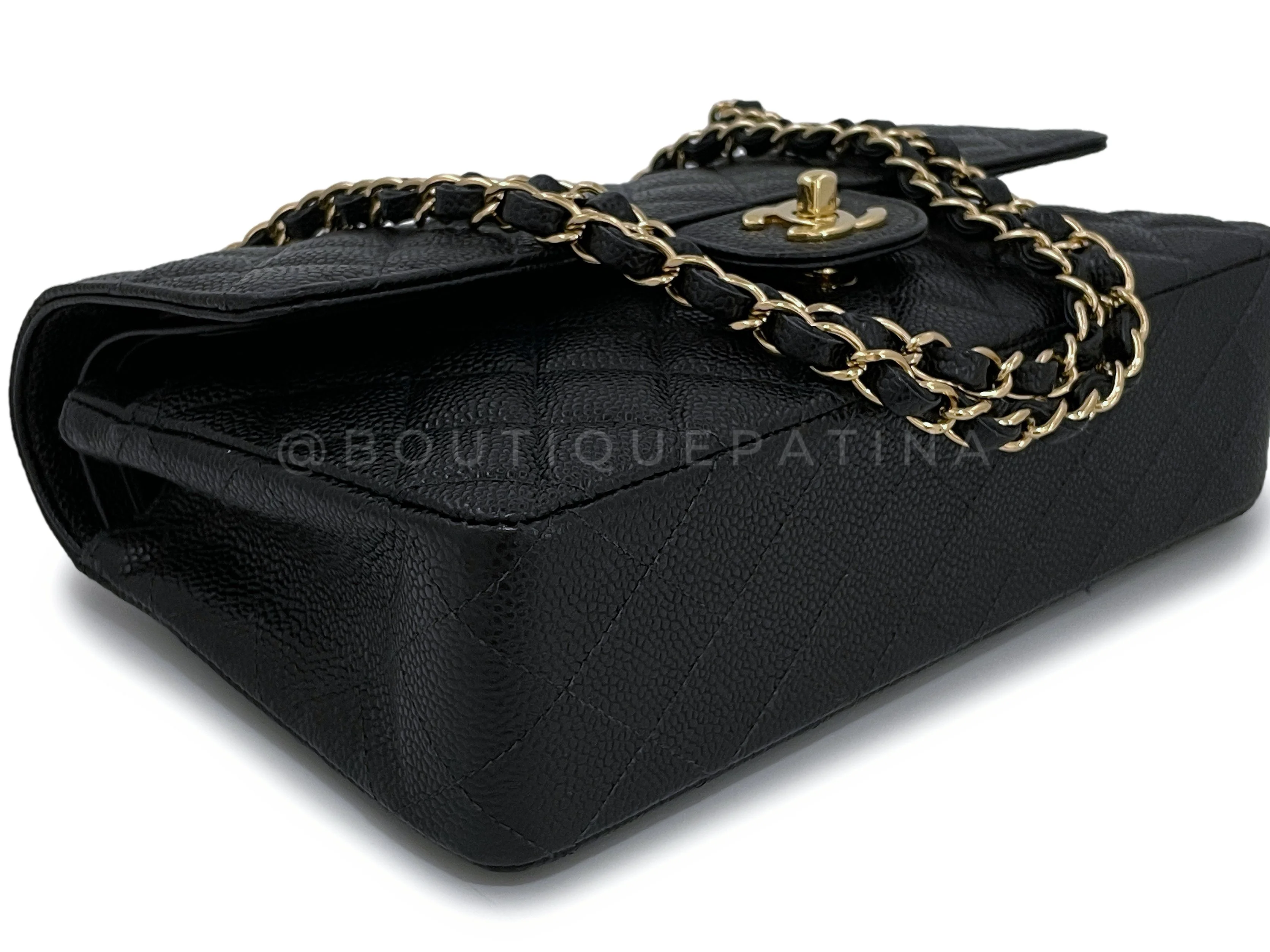 Chanel 2003 Vintage Black Caviar Medium Classic Double Flap Bag 24k GHW - Image 7