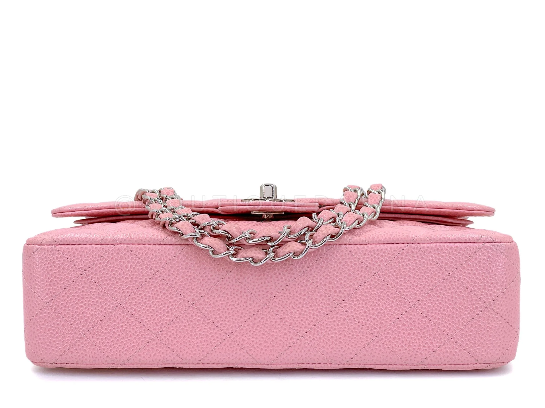 Chanel 2004 Sakura Pink Caviar Medium Classic Double Flap Bag SHW 7ZW - Image 6