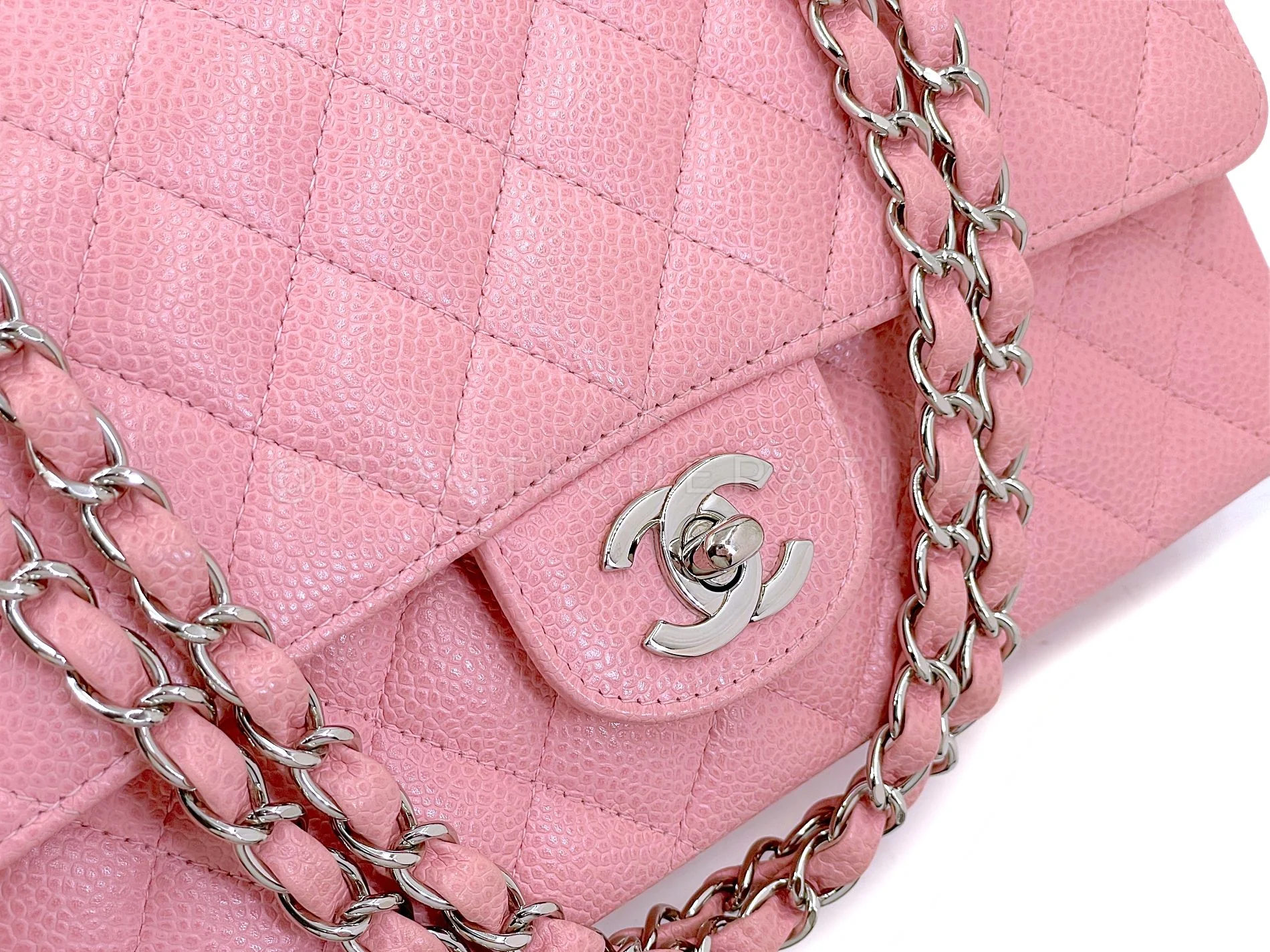 Chanel 2004 Sakura Pink Caviar Medium Classic Double Flap Bag SHW 7ZW - Image 8