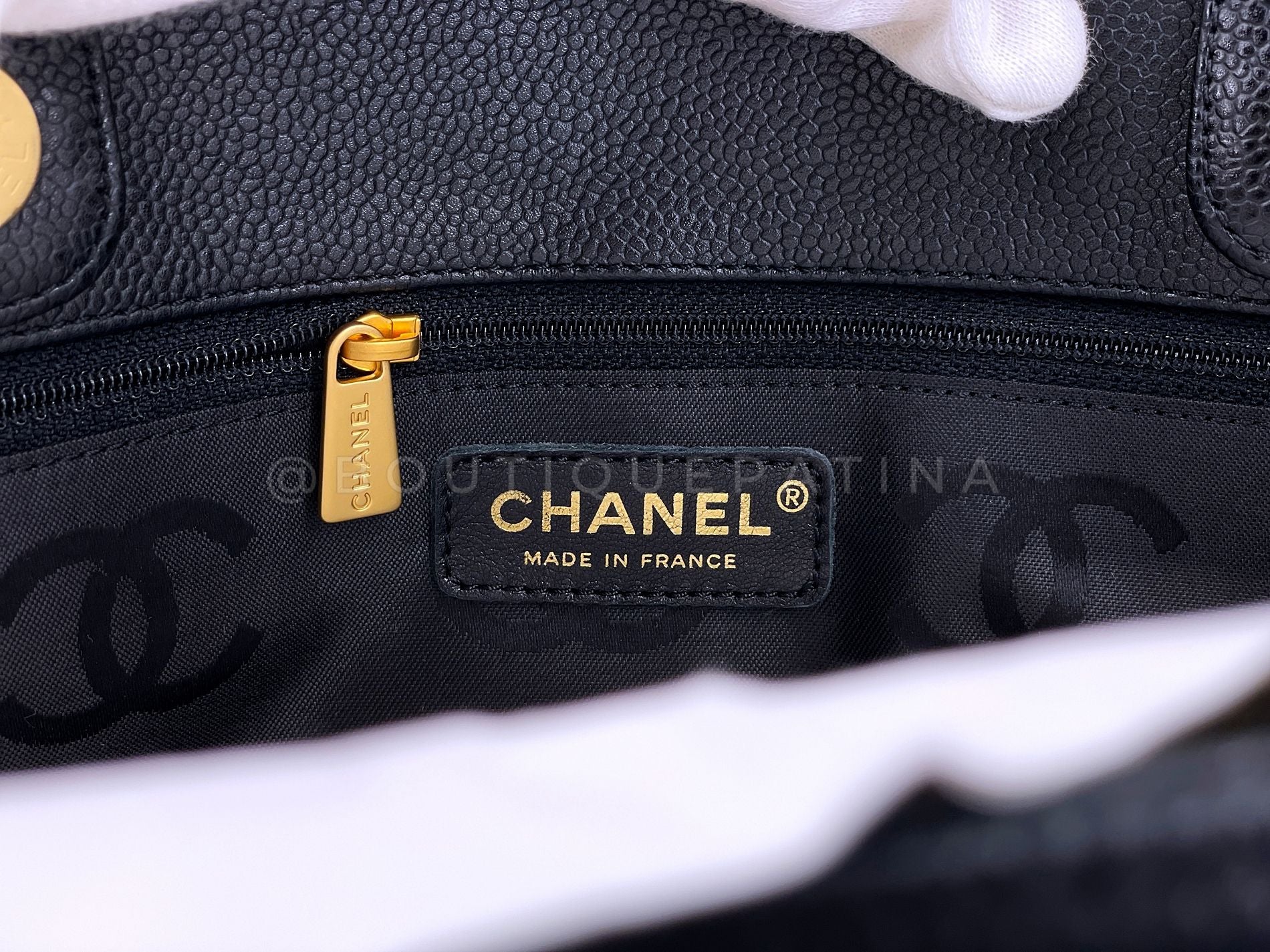 Chanel 2004 Vintage Caviar Briefcase Flap Tote 2-Way Shoulder Bag 24k GHW QOQ - Image 11