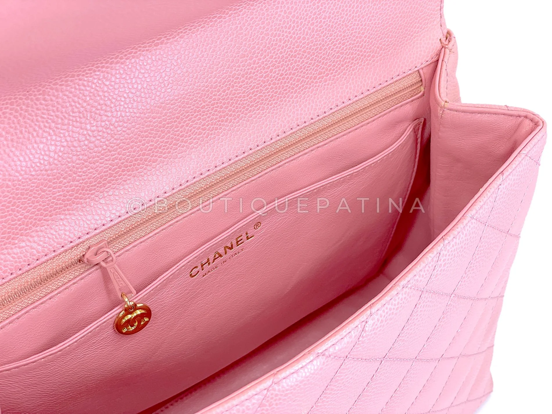 Chanel 2004 Vintage Sakura Pink Caviar Kelly Flap Bag 24k GHW 8TY - Image 11