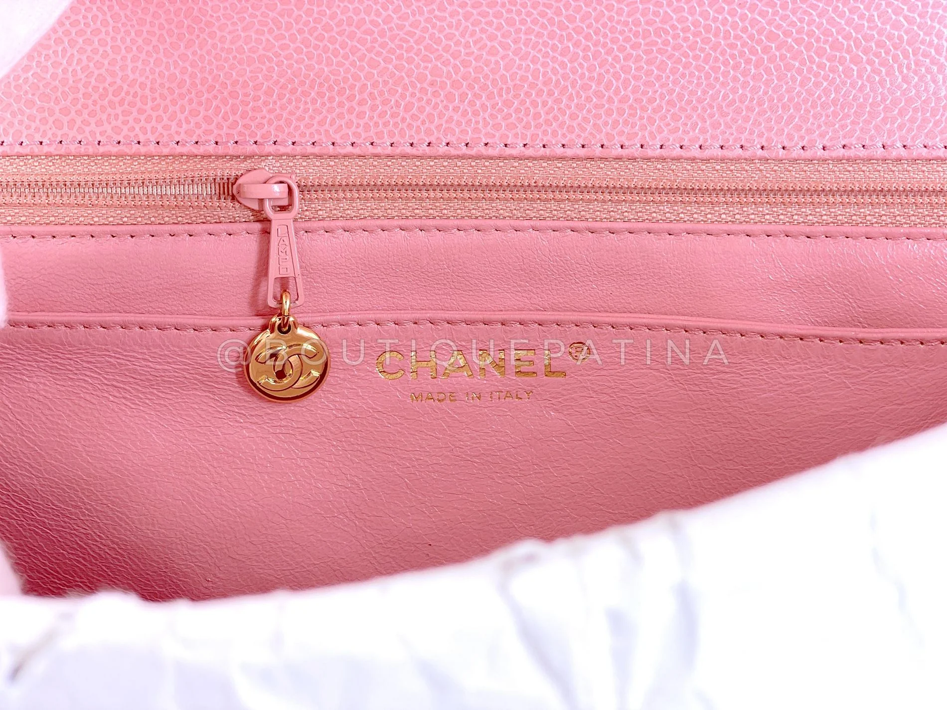 Chanel 2004 Vintage Sakura Pink Caviar Kelly Flap Bag 24k GHW 8TY - Image 12