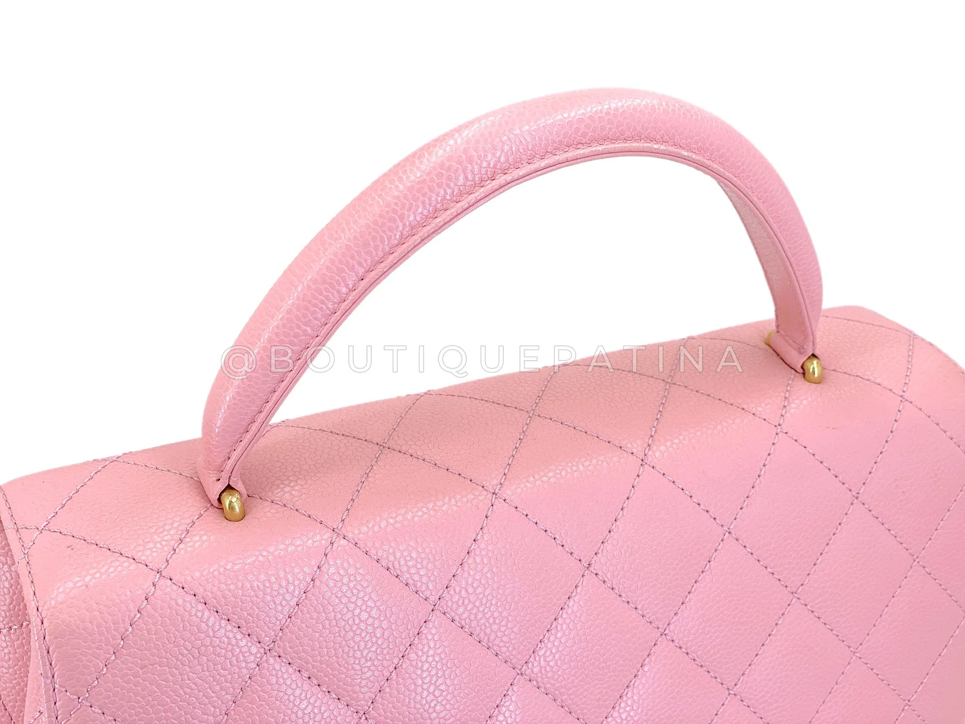 Chanel 2004 Vintage Sakura Pink Caviar Kelly Flap Bag 24k GHW 8TY - Image 3