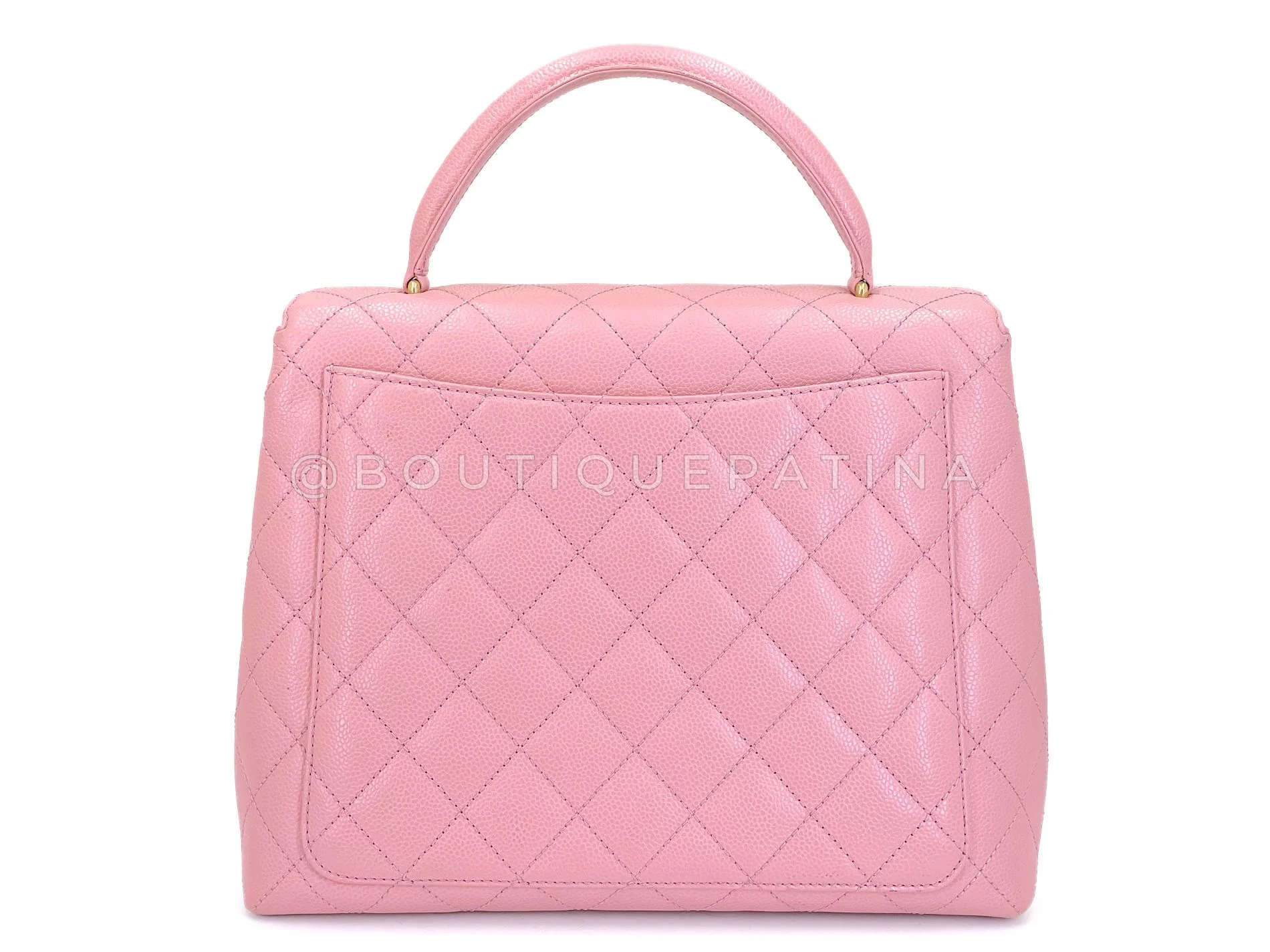 Chanel 2004 Vintage Sakura Pink Caviar Kelly Flap Bag 24k GHW 8TY - Image 5