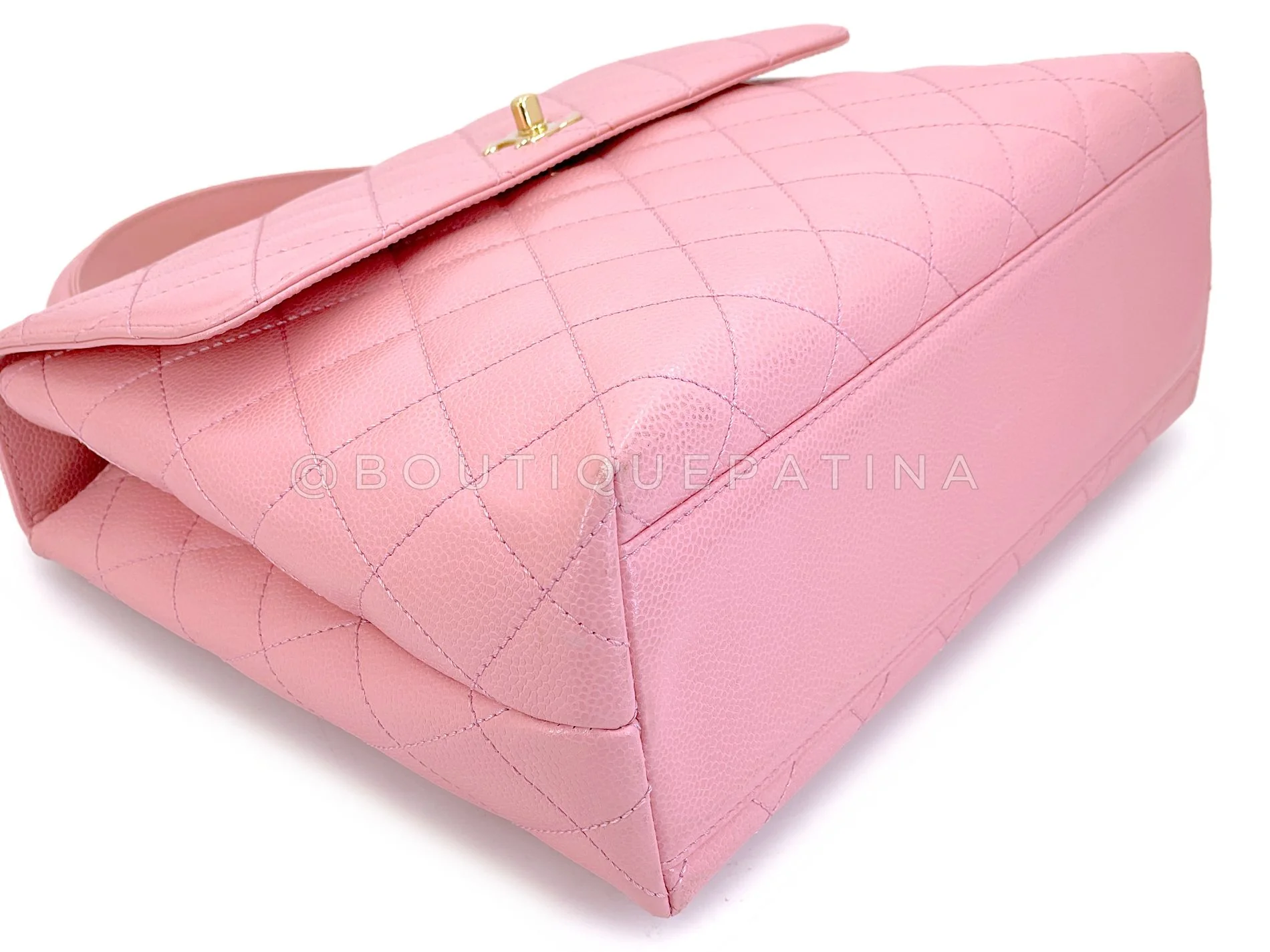 Chanel 2004 Vintage Sakura Pink Caviar Kelly Flap Bag 24k GHW 8TY - Image 7