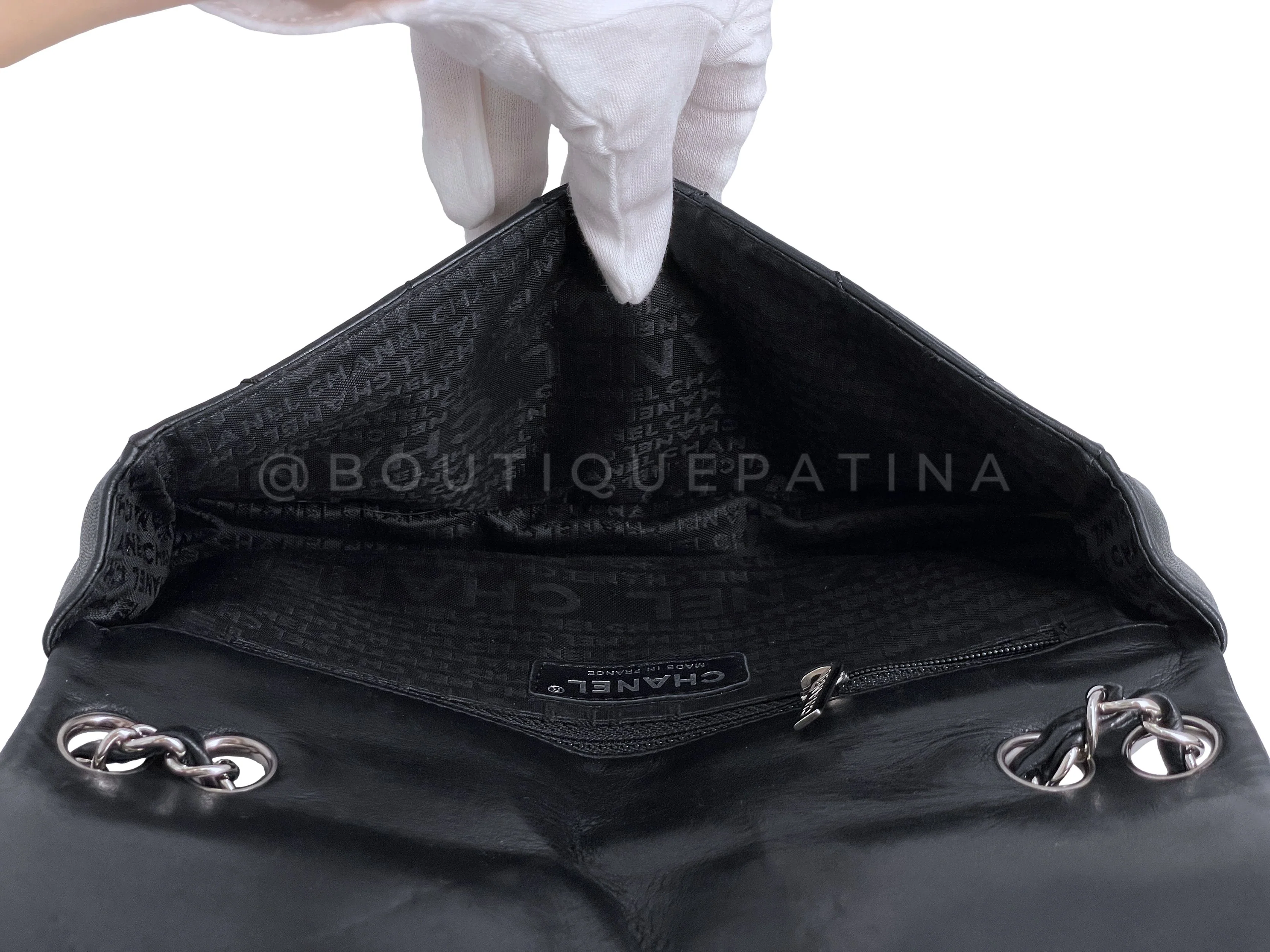 Chanel 2005 Black Giant Oversized CC Medium Flap Bag RHW - Image 10
