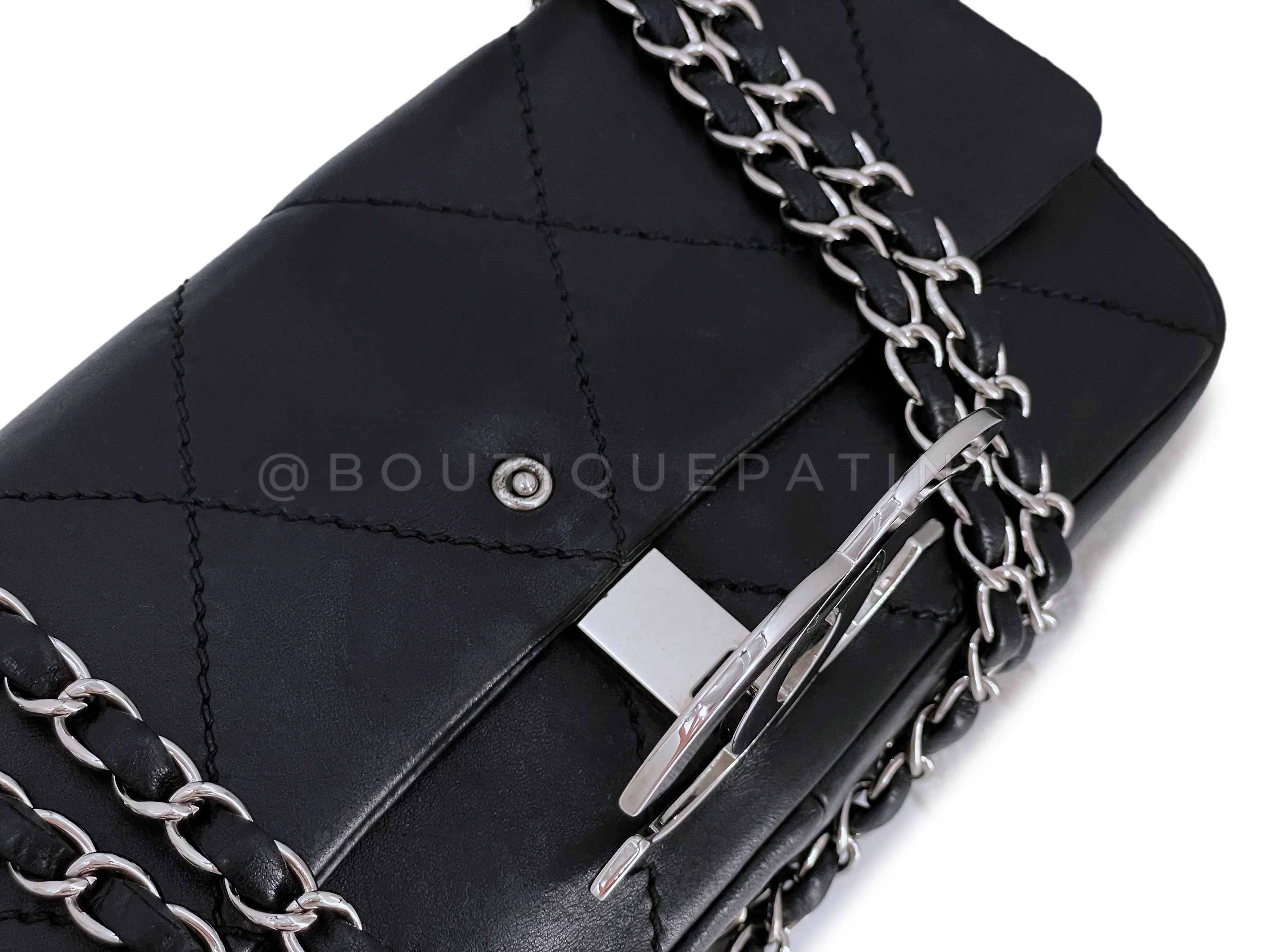 Chanel 2005 Black Giant Oversized CC Medium Flap Bag RHW - Image 8