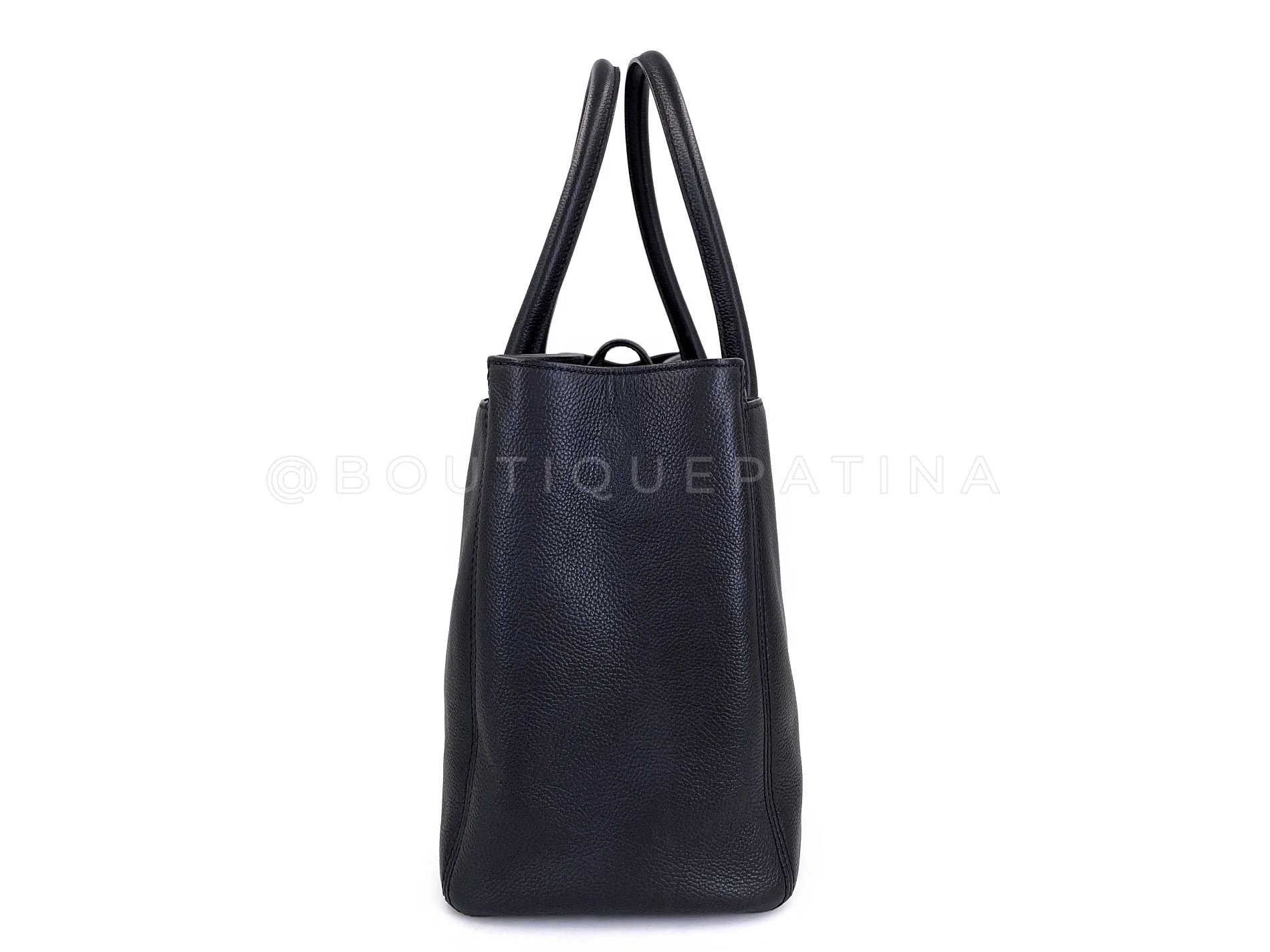Chanel 2010 Large Black Executive Cerf Shopper Tote Bag GHW YUP - Image 3
