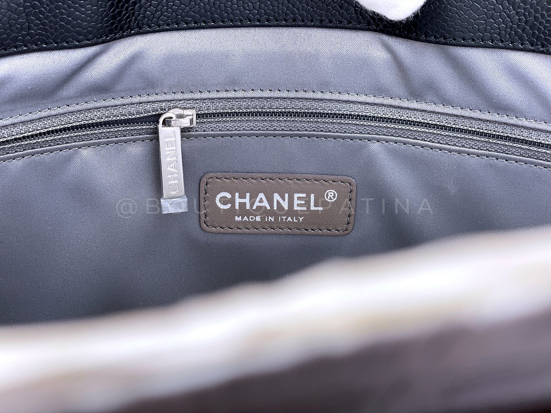 Chanel 2011 Black Caviar XL GST Grand Shopper Shopping Tote Bag SHW     2VM - Image 10