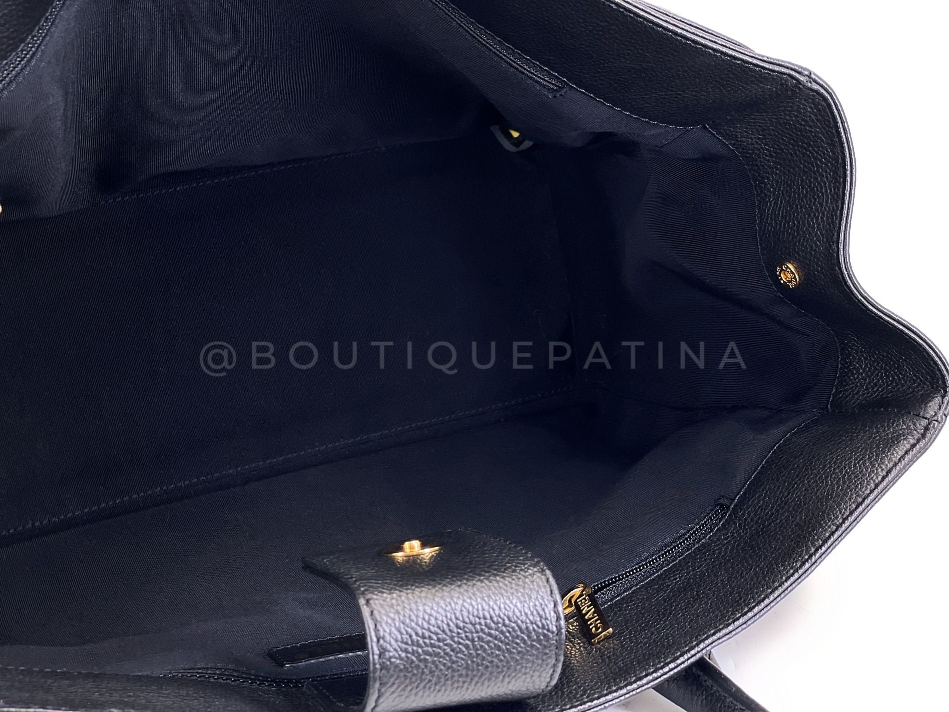 Chanel 2012 Large Black Executive Cerf Shopper Tote Bag GHW YUP - Image 11