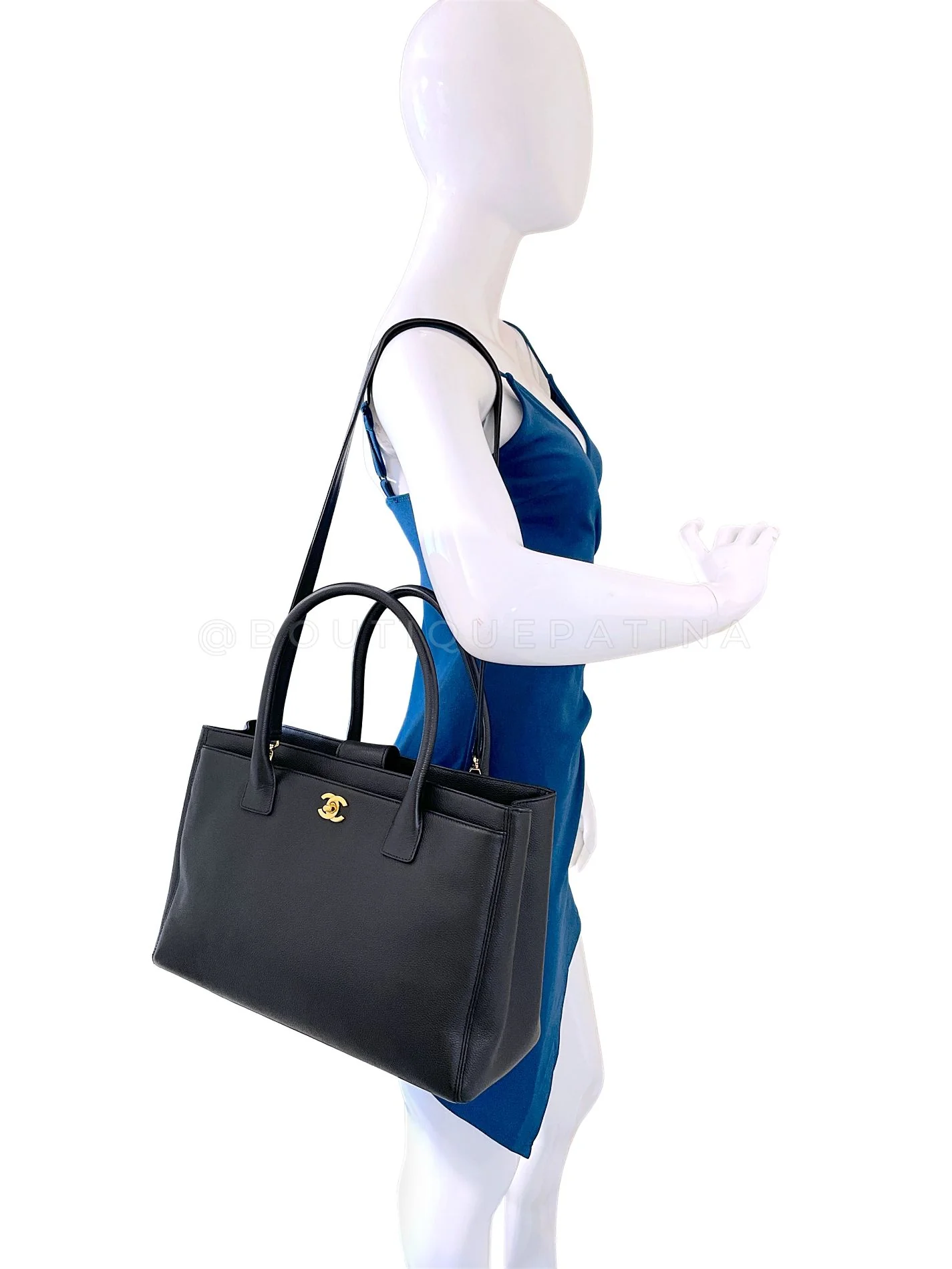 Chanel 2012 Large Black Executive Cerf Shopper Tote Bag GHW YUP - Image 16