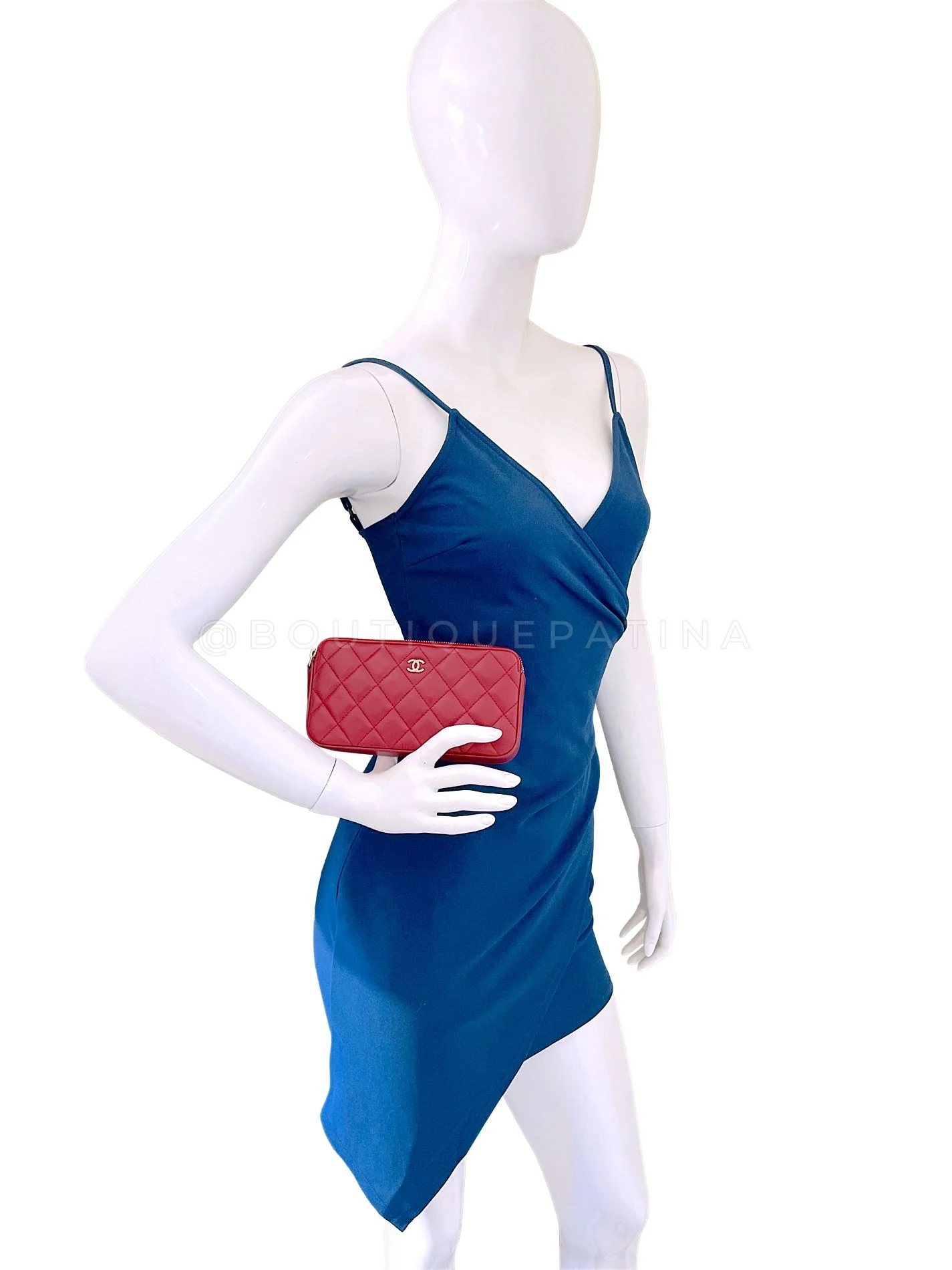Chanel 2017 Red Fantasy Pearl Double Zip Clutch on Chain Crossbody Bag - Image 18