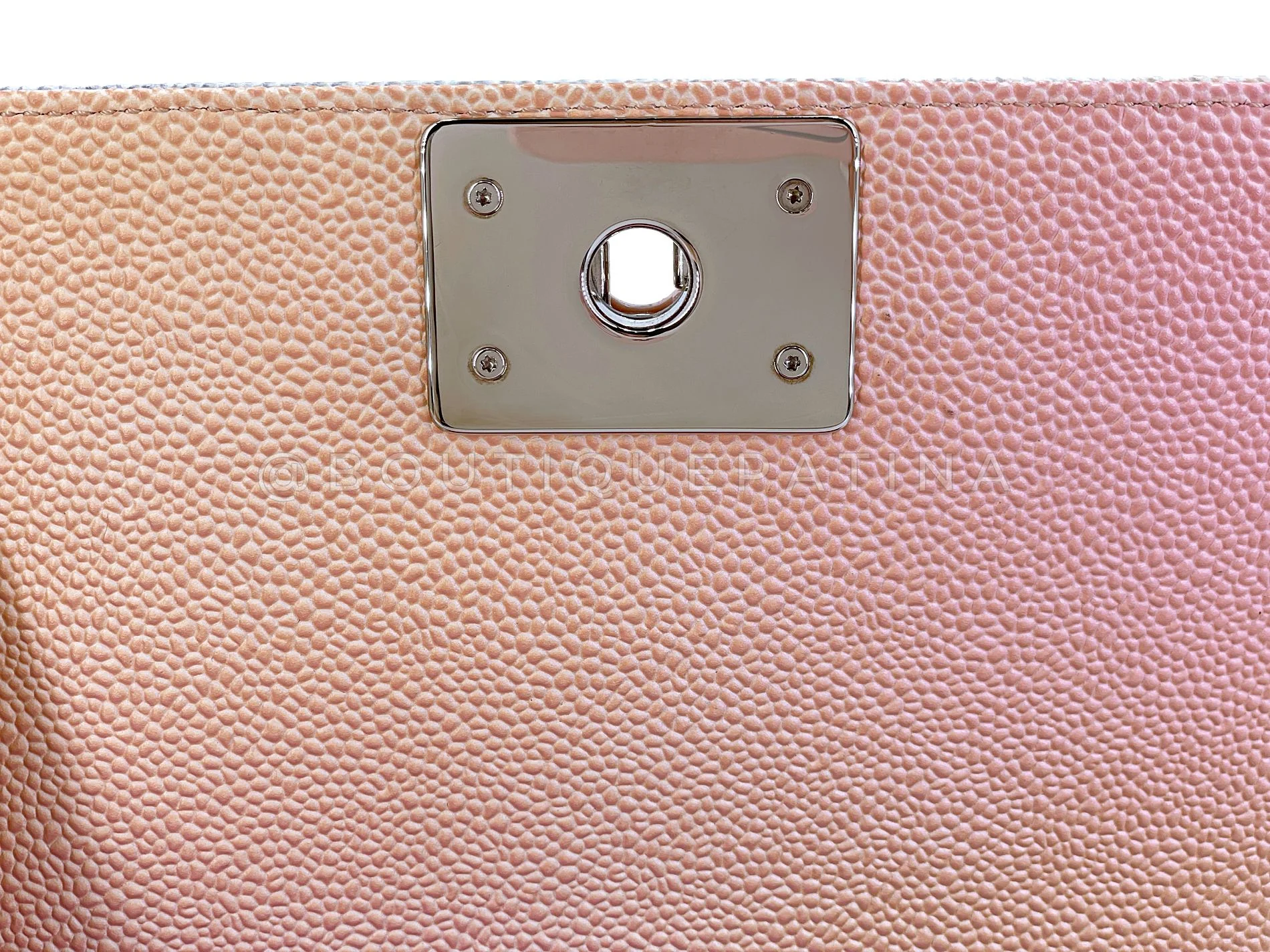 Chanel 2018 Pastel Rainbow Caviar Small Boy Flap Bag SHW L45 - Image 13