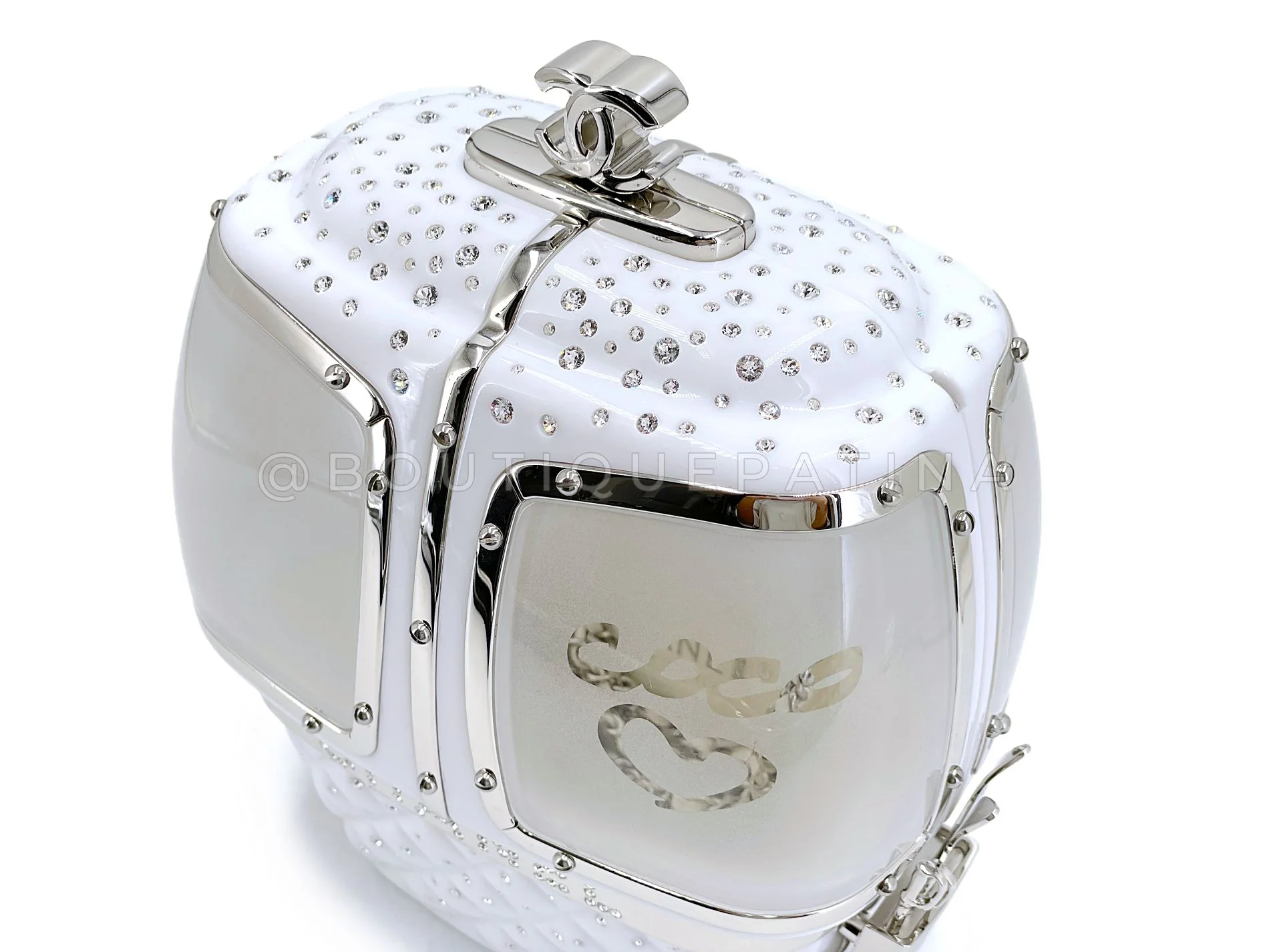 Chanel 2019 Gondola Minaudière Evening in the Mountain Clutch Bag White GVR - Image 9