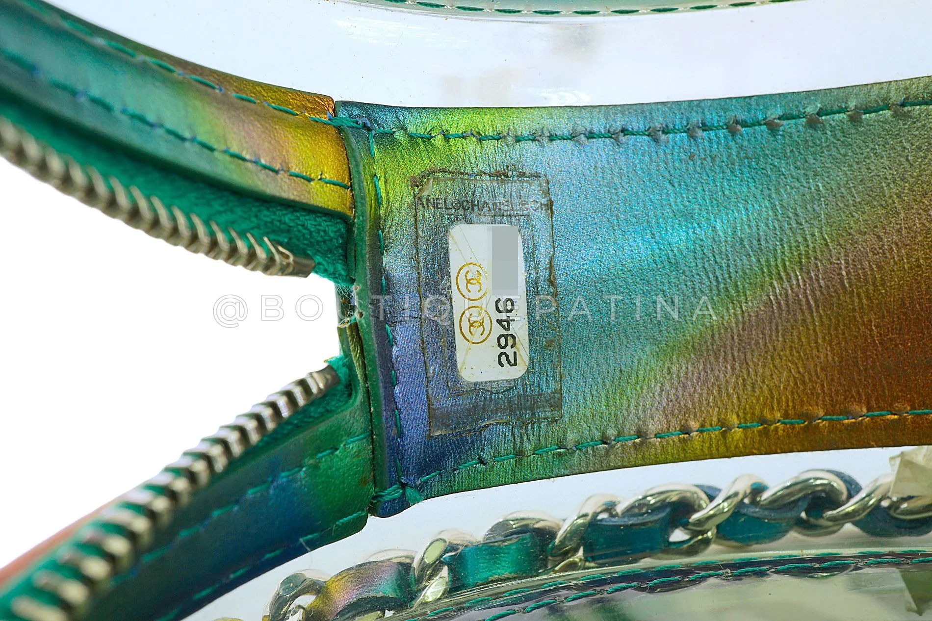 Chanel 20C Round Filigree Clutch Rainbow Crossbody Bag SHW PD6 - Image 11
