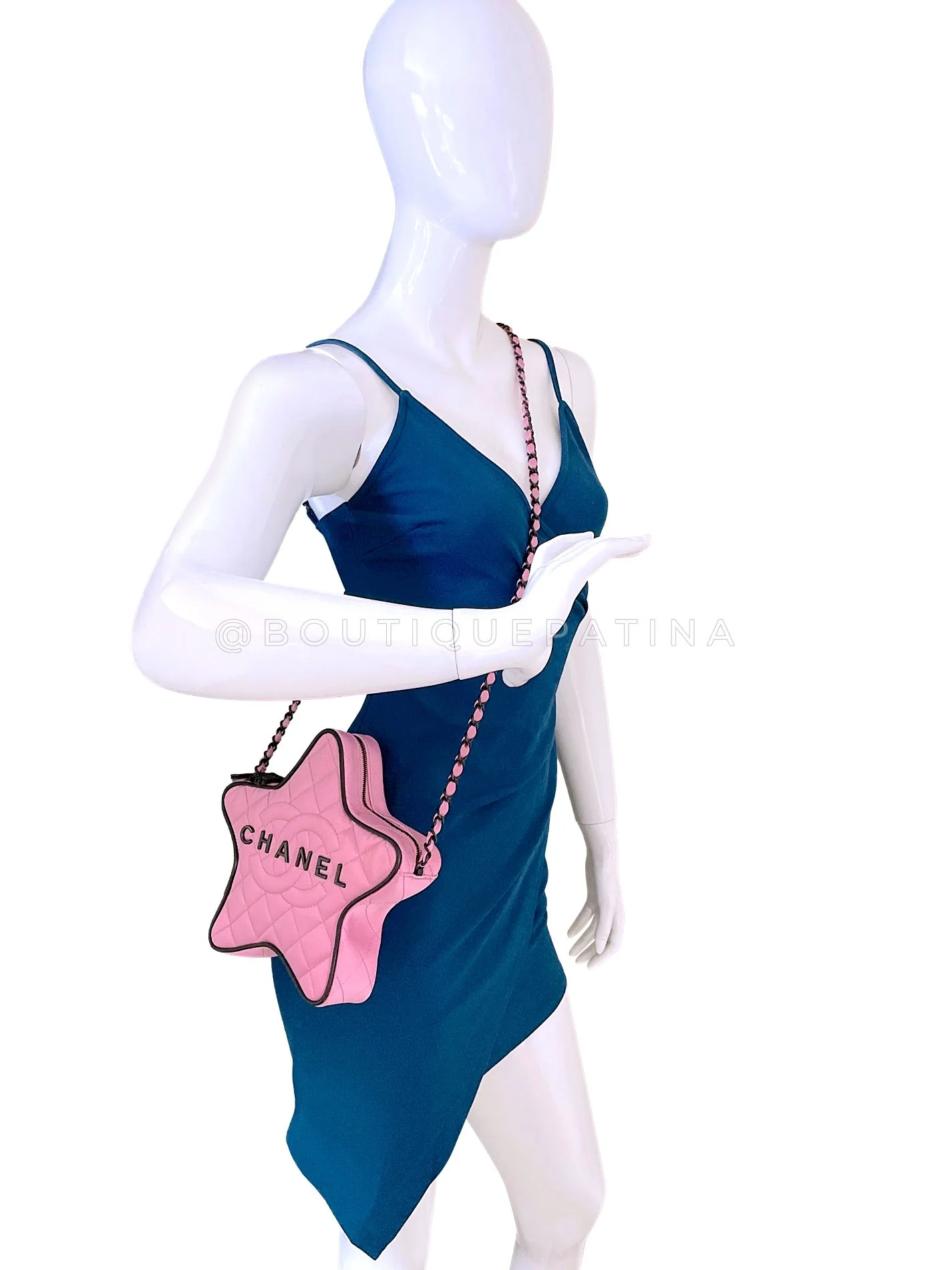 Chanel 24C Pink Walk of Fame Paris-Los Angeles Bag Black HW REC - Image 13