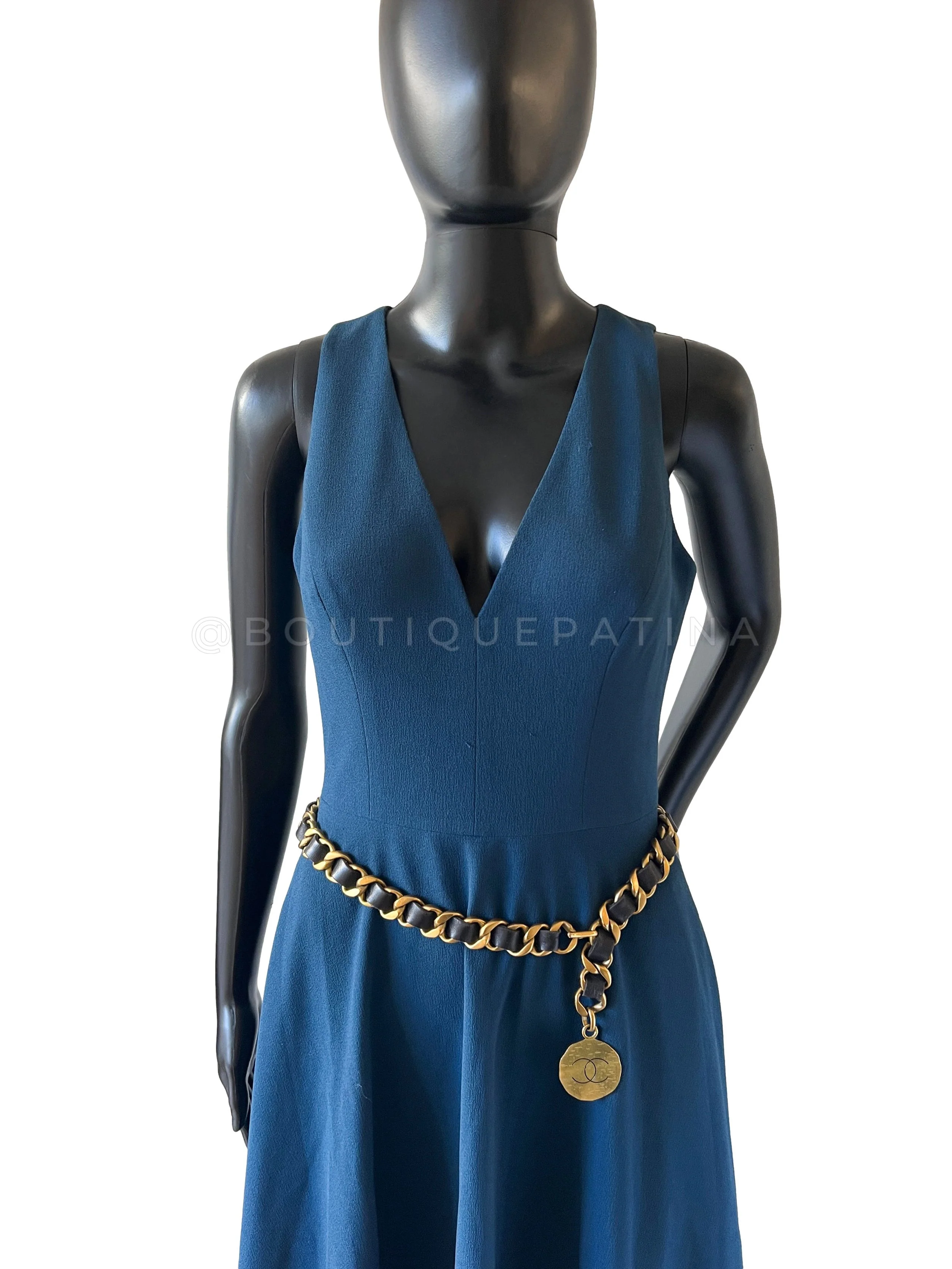 Chanel 94A Vintage Woven Chain Belt 24k GHW - Image 5