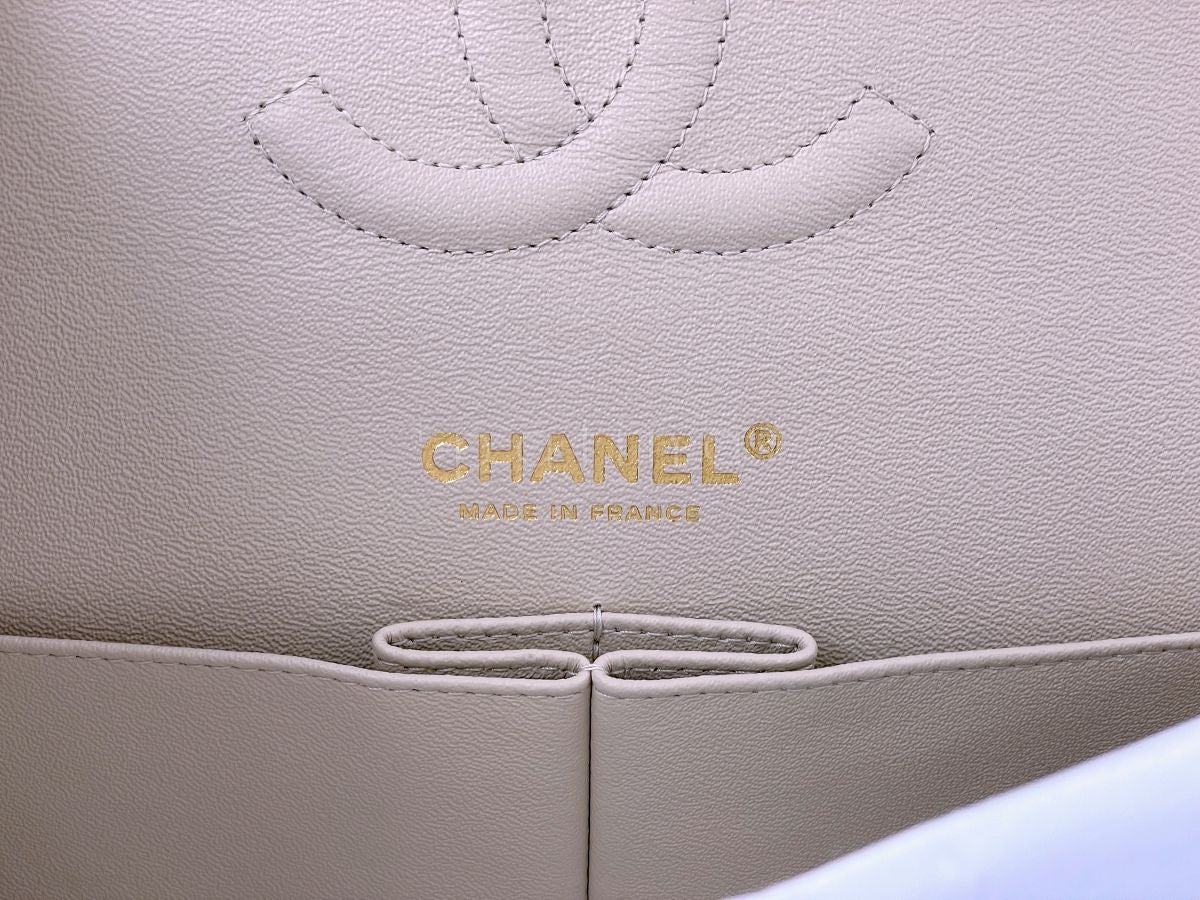 Chanel Beige-Black Coco Sailor Pearls Medium Classic Flap Bag GHW - Image 12