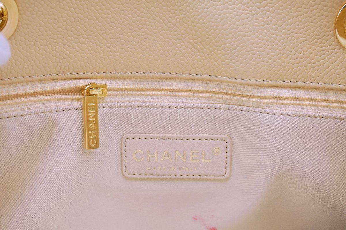 Chanel Beige Caviar Grand Shopper Tote GST Bag GHW - Image 10