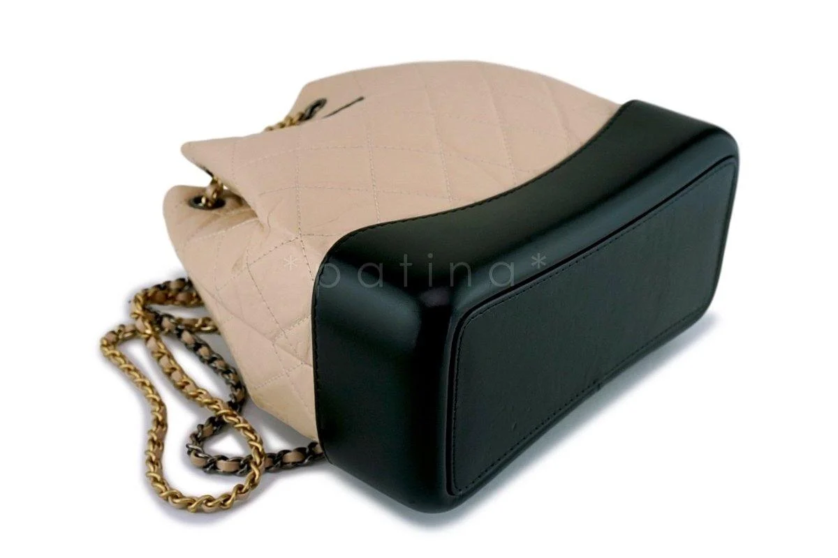 Chanel Beige Clair/Black Small Gabrielle Backpack Bag - Image 6