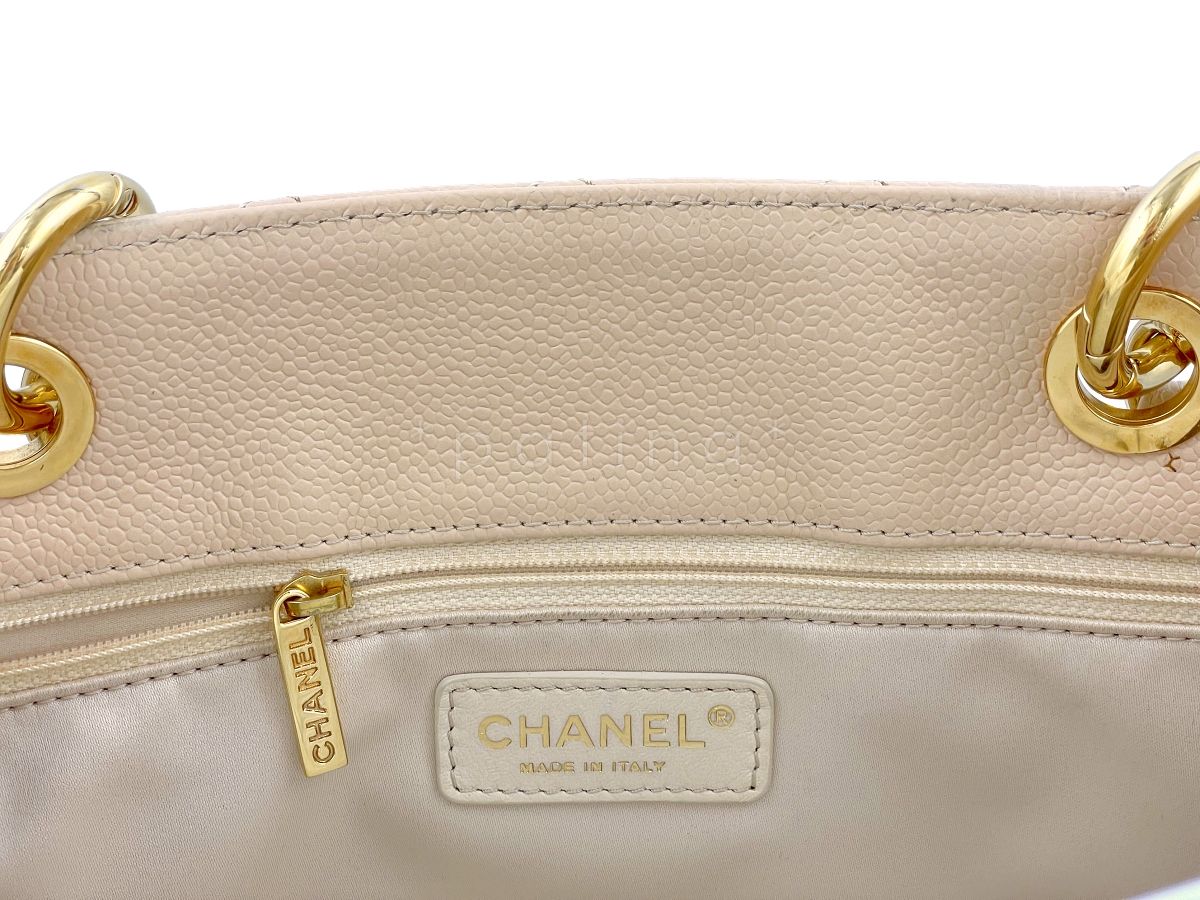 Chanel Beige Clair Caviar Grand Shopper Tote GST Bag GHW - Image 10