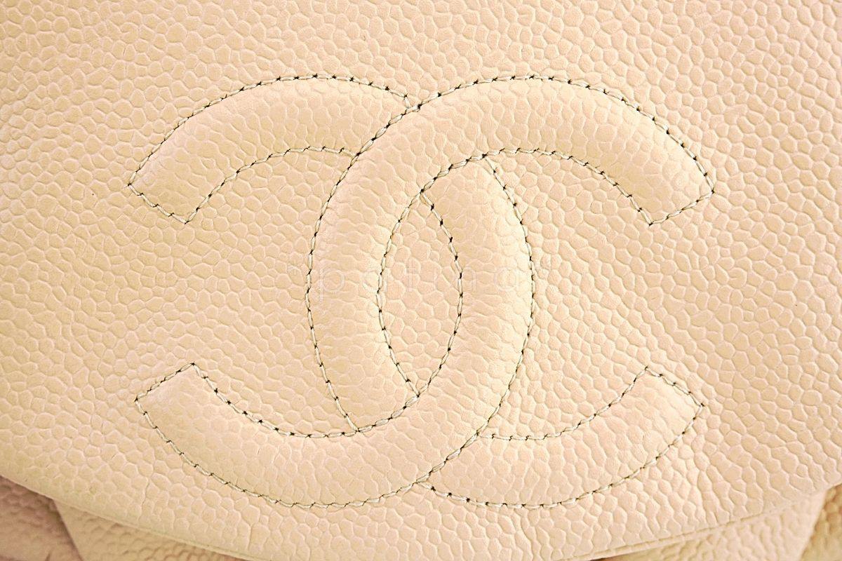 Chanel Beige Clair Caviar Half Moon WOC Wallet on Chain Flap Bag GHW - Image 7