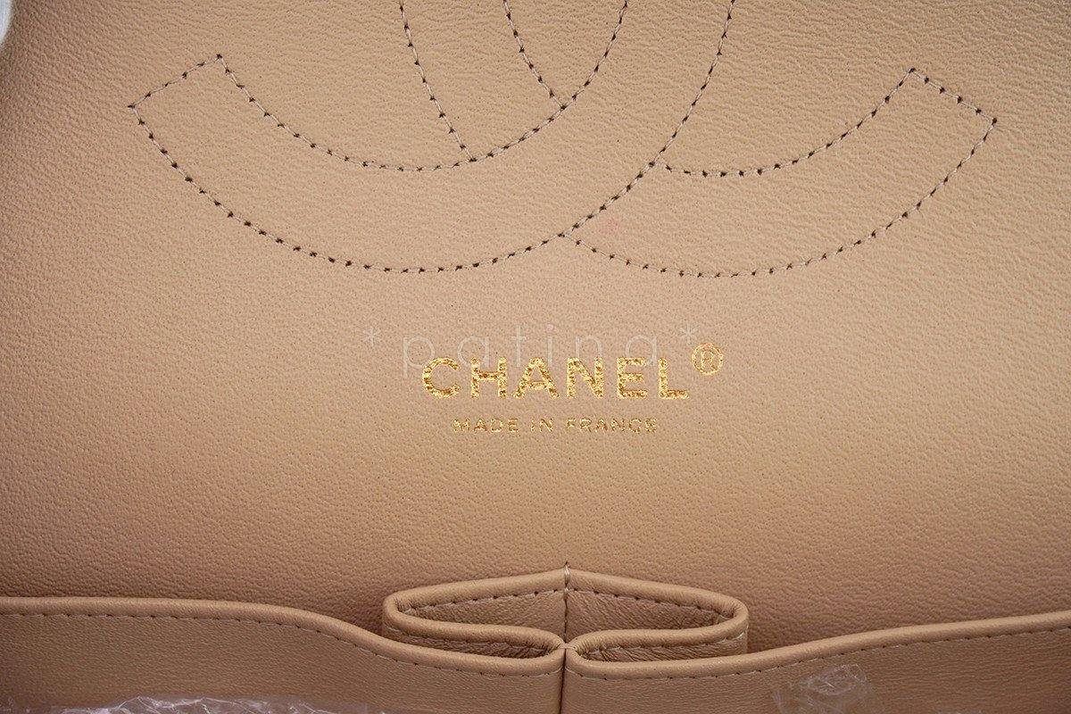 Chanel Beige Clair Caviar Jumbo 2.55 Classic Double Flap Bag - Image 11