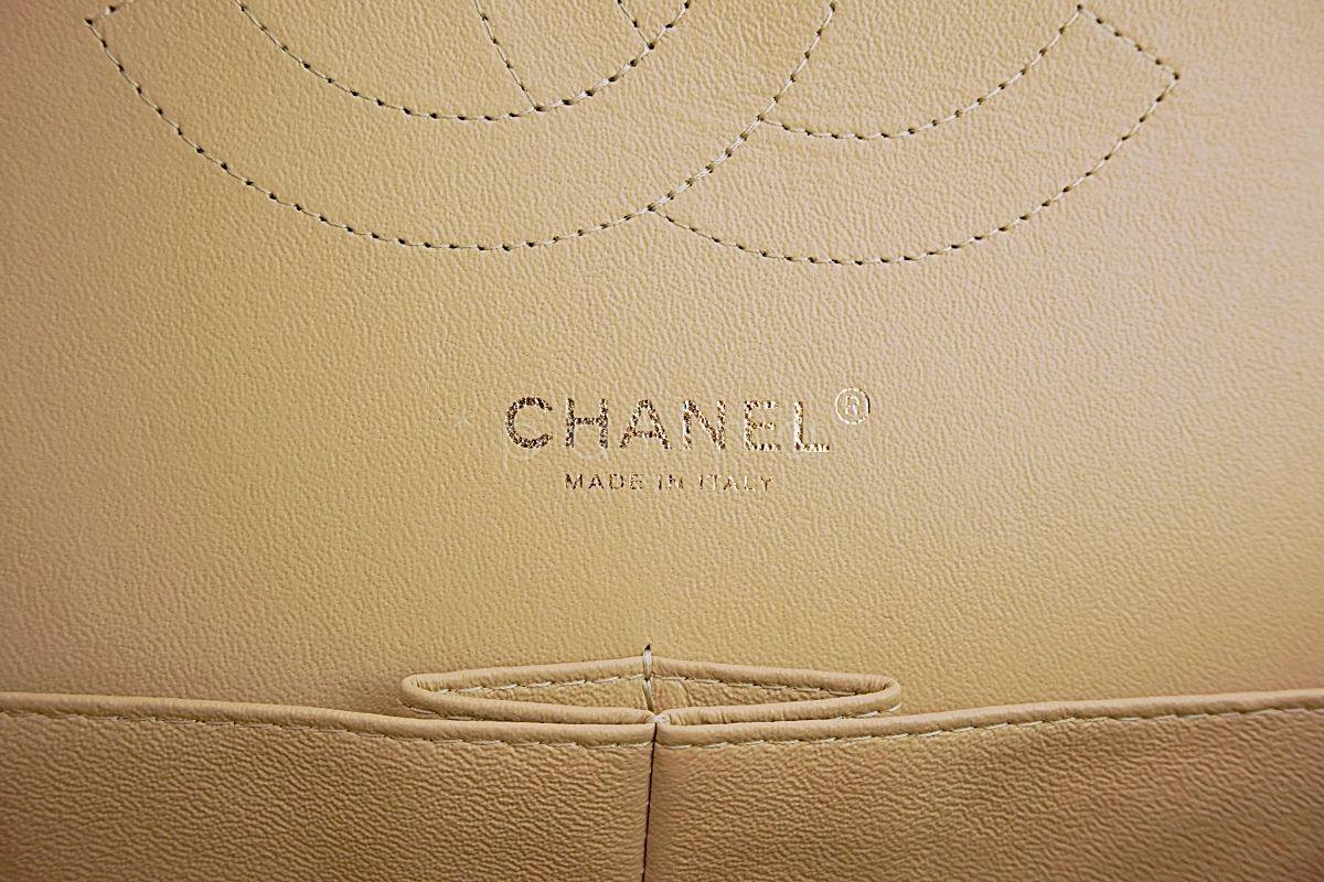 Chanel Beige Clair Caviar Jumbo Classic Double Flap Bag GHW - Image 11