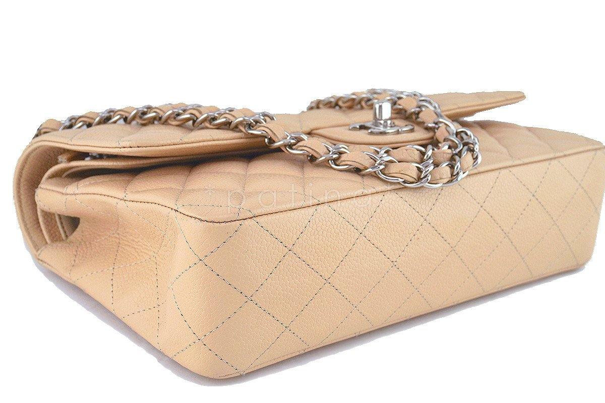 Chanel Beige Clair Caviar Medium Classic 2.55 Double Flap Bag - Image 7