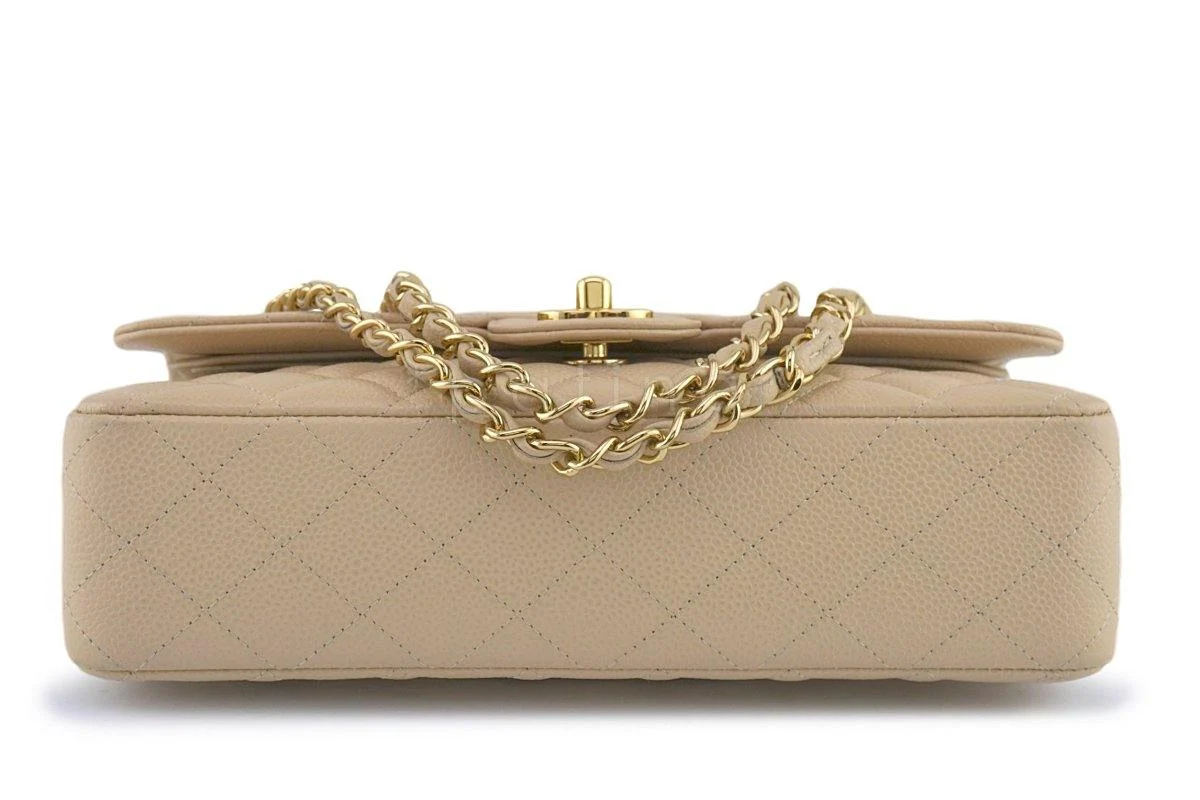 Chanel Beige Clair Caviar Medium Classic 2.55 Double Flap Bag GHW - Image 6