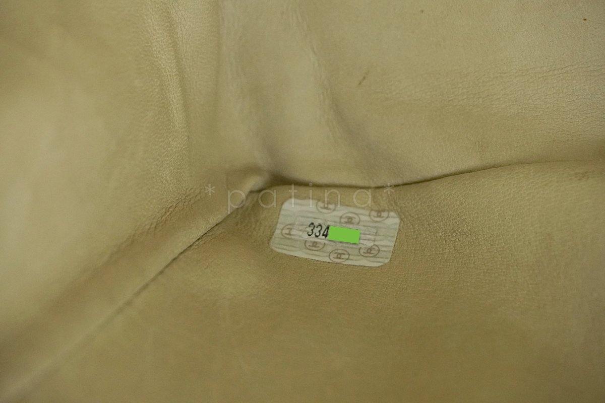 Chanel Beige Vintage Linen Canvas Jumbo Classic Flap Bag 24k GHW - Image 12