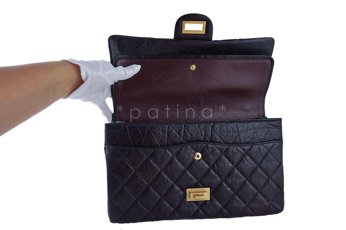 Chanel Black 12in. 227 Reissue 2.55 Jumbo Classic Double Flap Bag - Image 9