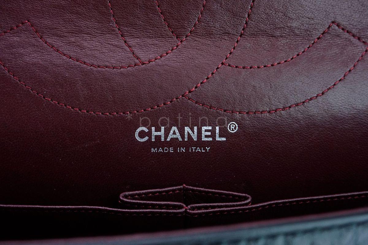 Chanel Black 2.55 Jumbo 227 Classic Double Flap Bag RHW - Image 11