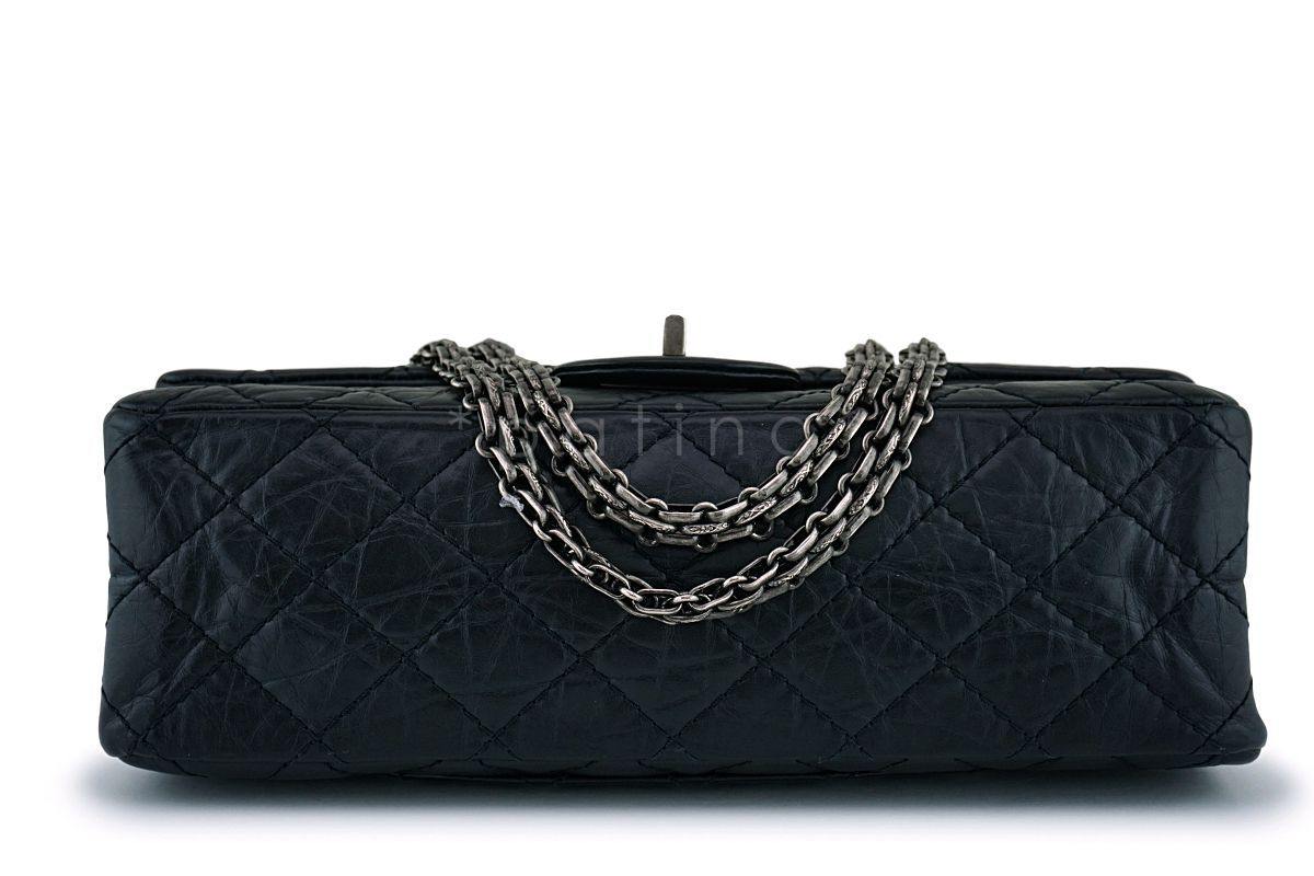 Chanel Black 225 2.55 Classic Reissue Flap Bag Small/Medium RHW - Image 6