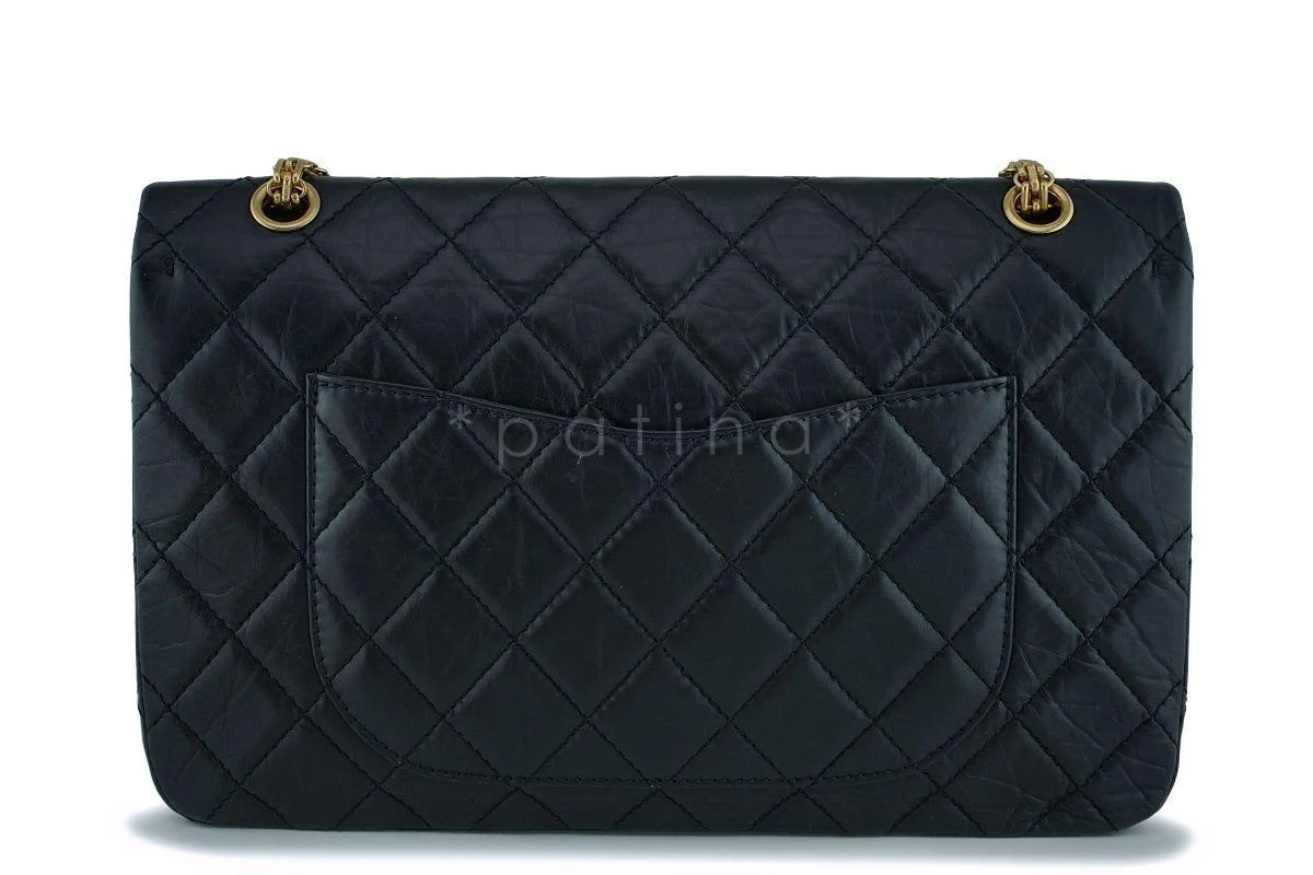 Chanel Black 227 Reissue Classic 2.55 Large Double Flap Bag GHW - Image 5