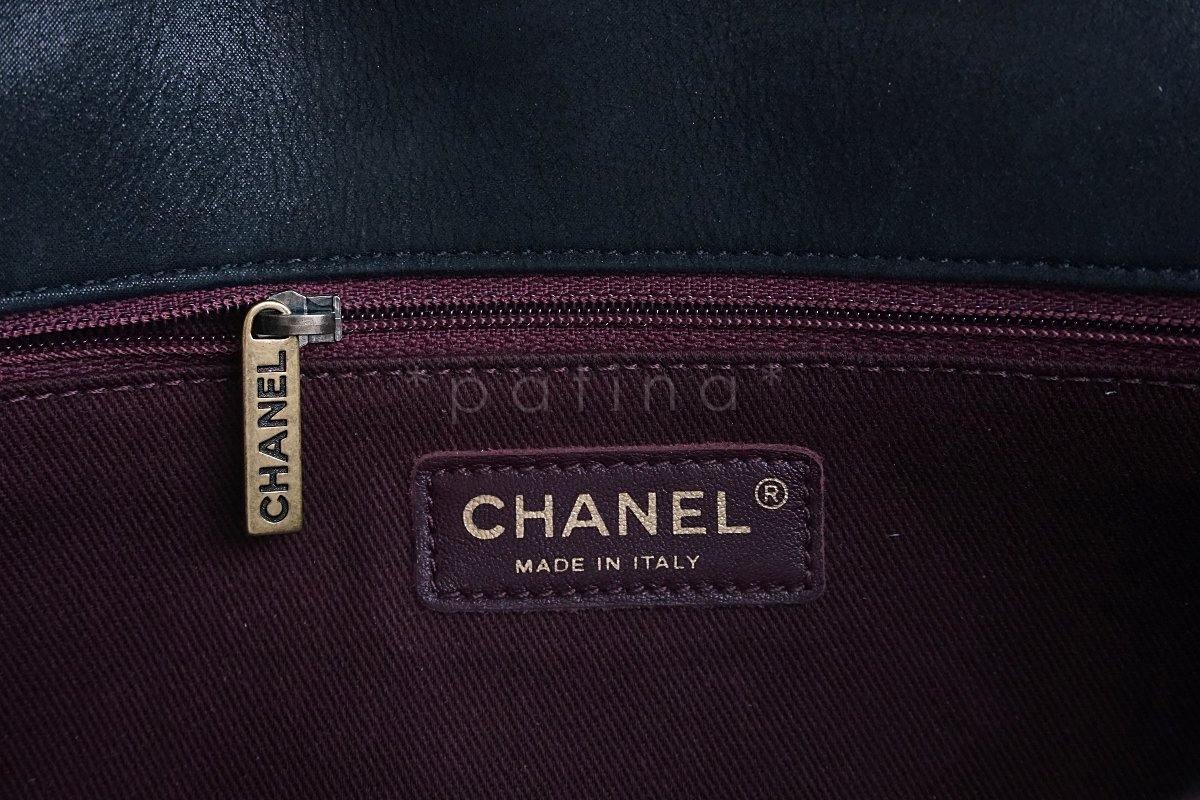Chanel Black Aged Calf Framed Medium Classic Flap Bag - Image 11