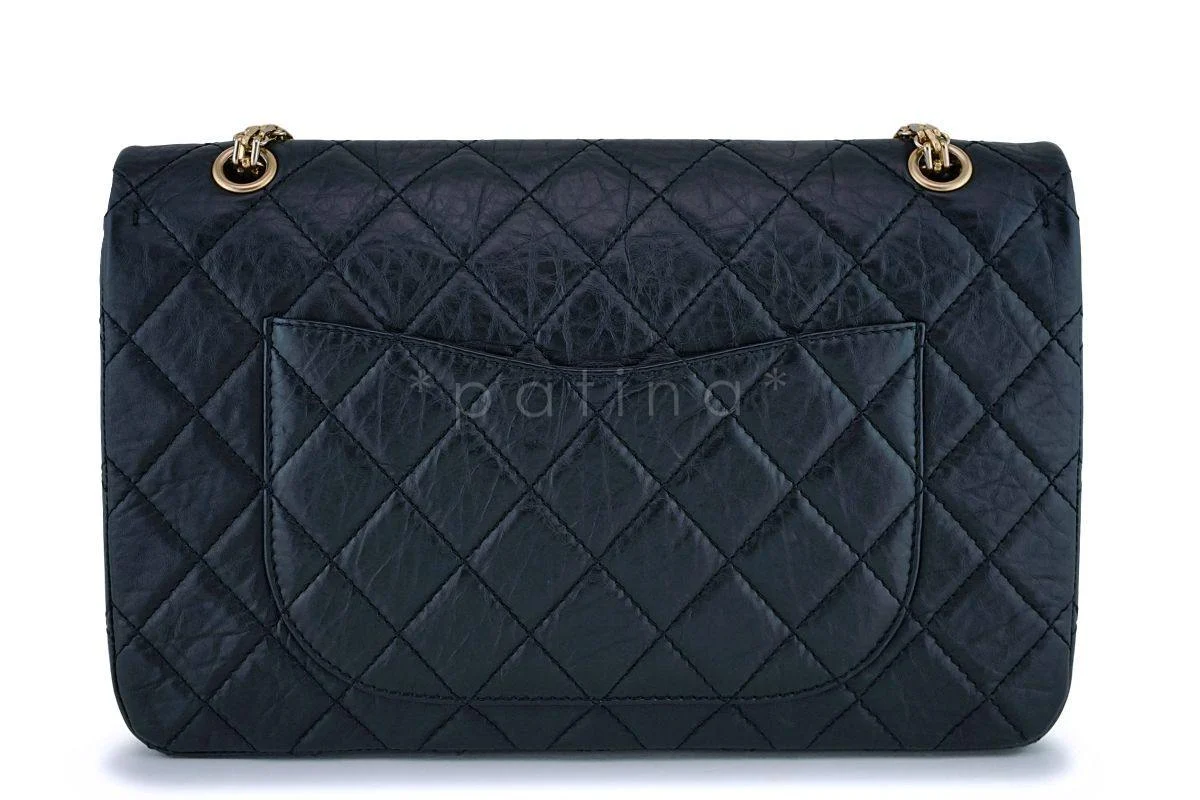 Chanel Black Aged Calfskin Reissue Large 227 2.55 Flap Bag GHW - Image 5