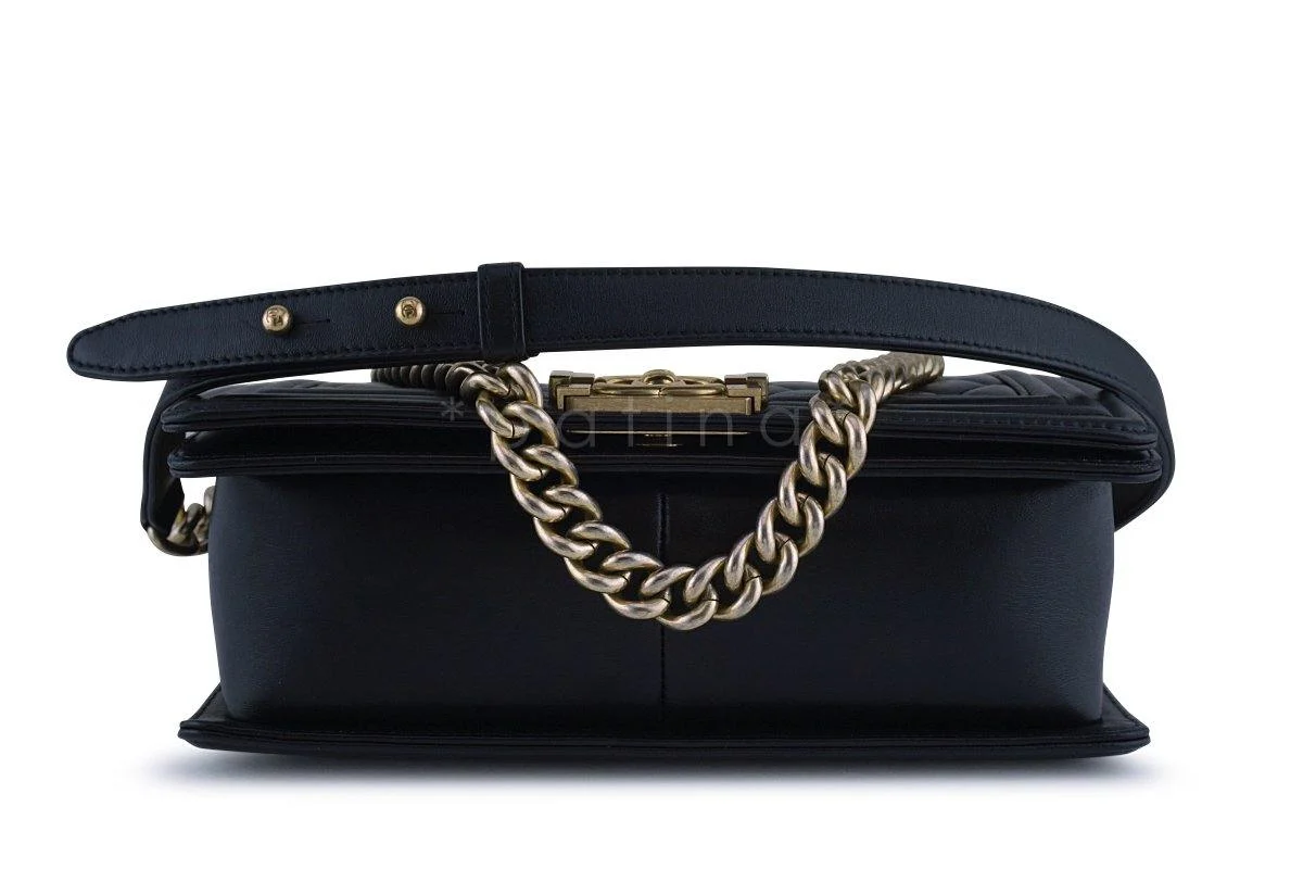 Chanel Black Boy Classic Flap, Medium Lambskin Bag GHW - Image 6