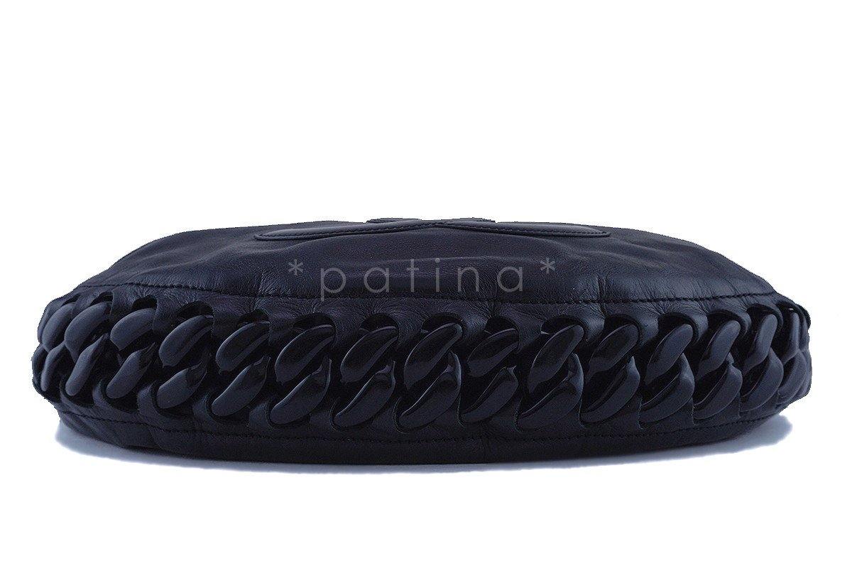 Chanel Black Calf Modern Chain Large Hobo Bag - Image 4