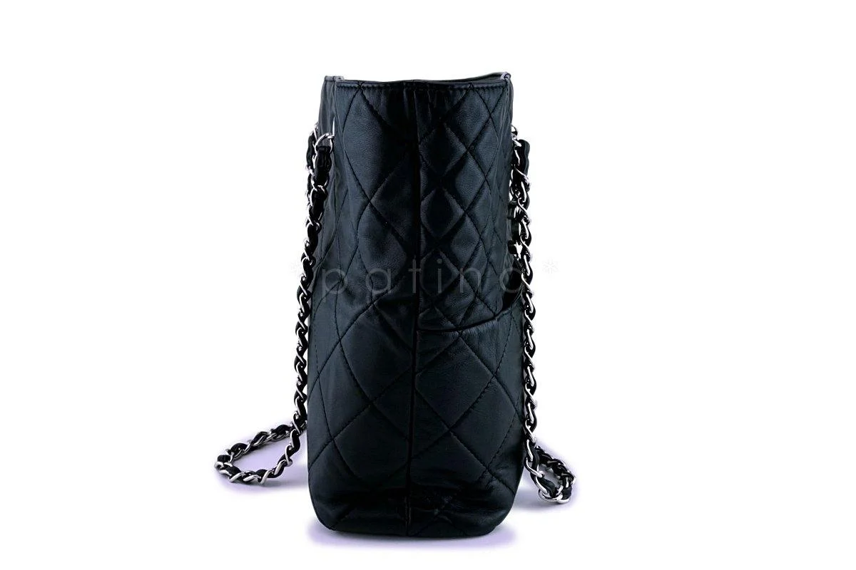 Chanel Black Calfskin In Business Quilted Tote Bag SHW - Image 4