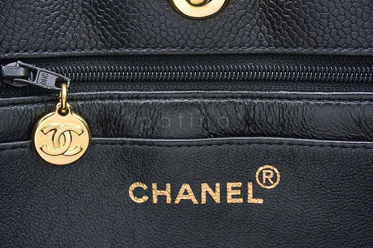 Chanel Black Caviar Classic Clasp Tote Bag 24k GHW - Image 8